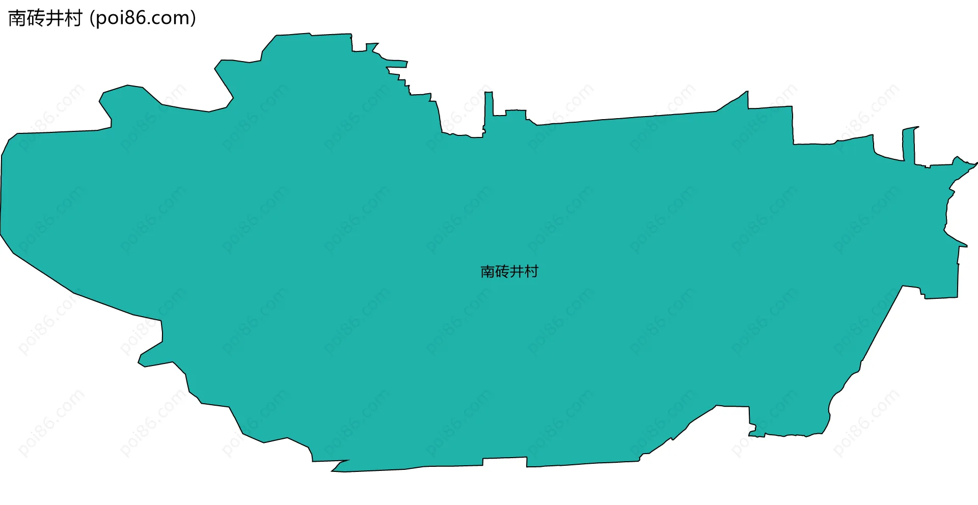 南砖井村边界地图