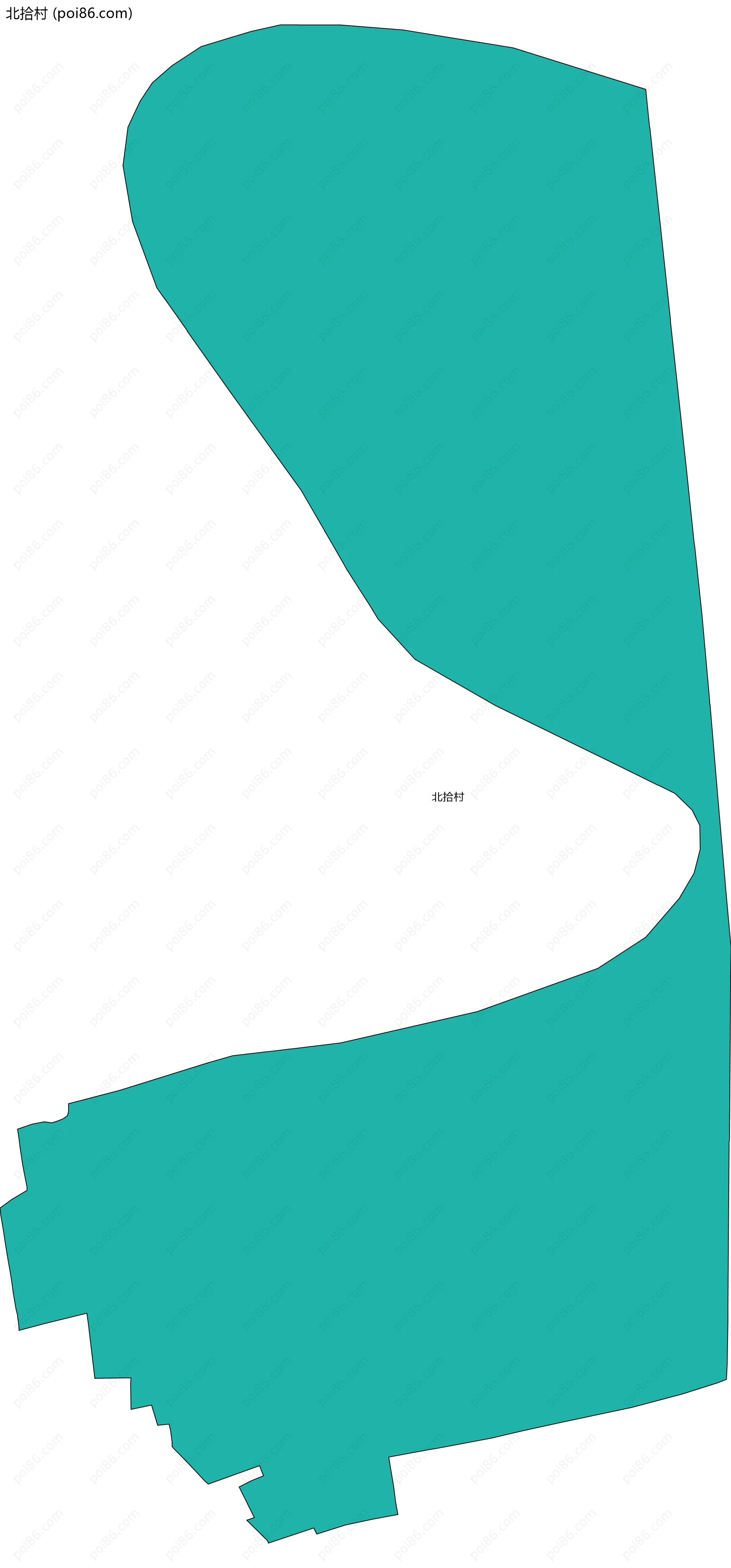 北拾村边界地图