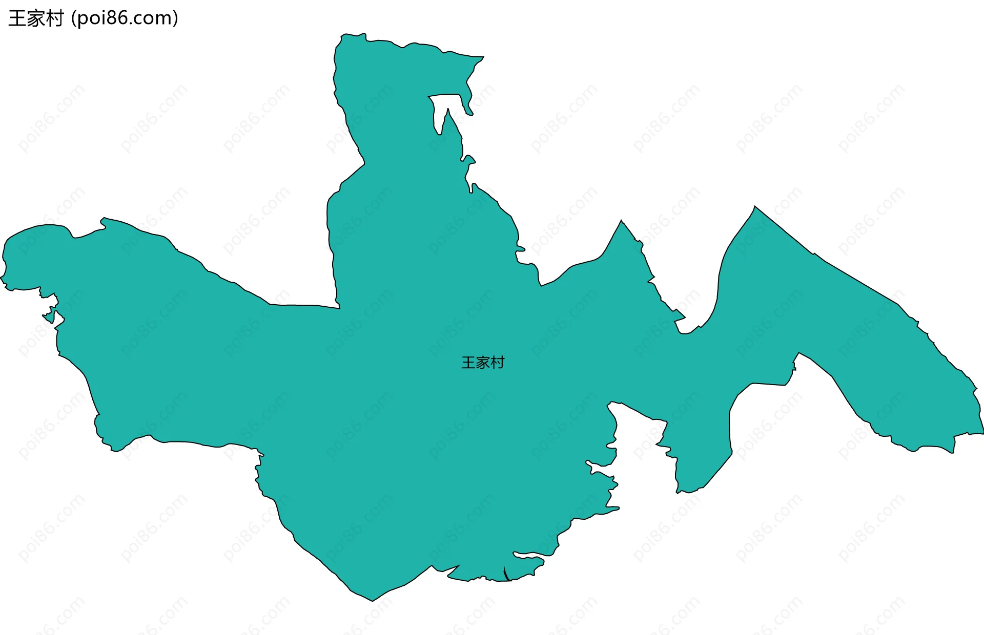 王家村边界地图