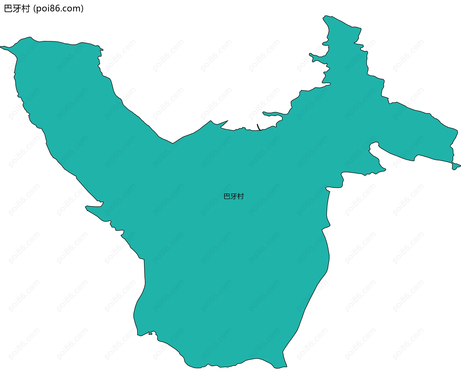 巴牙村边界地图