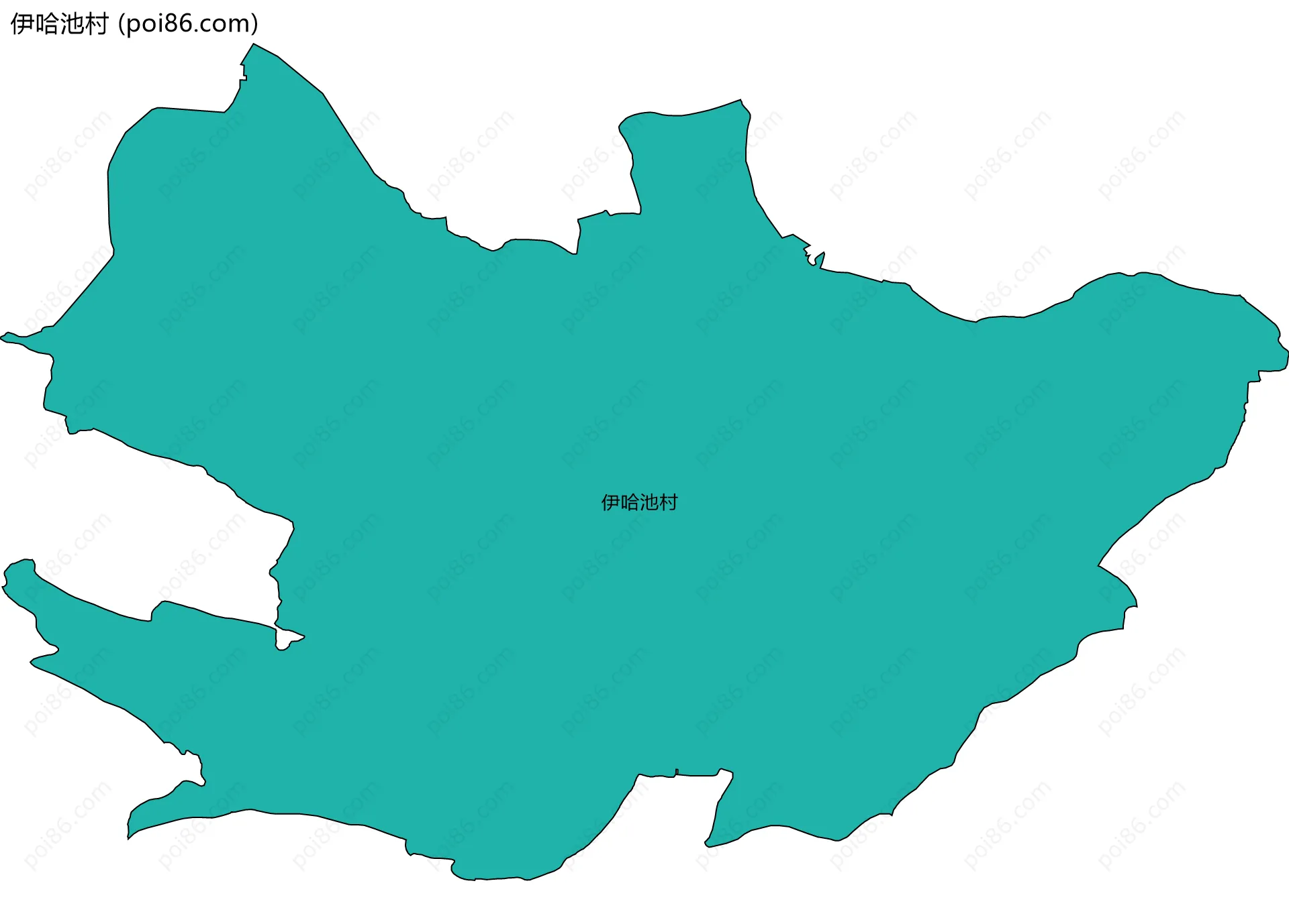 伊哈池村边界地图