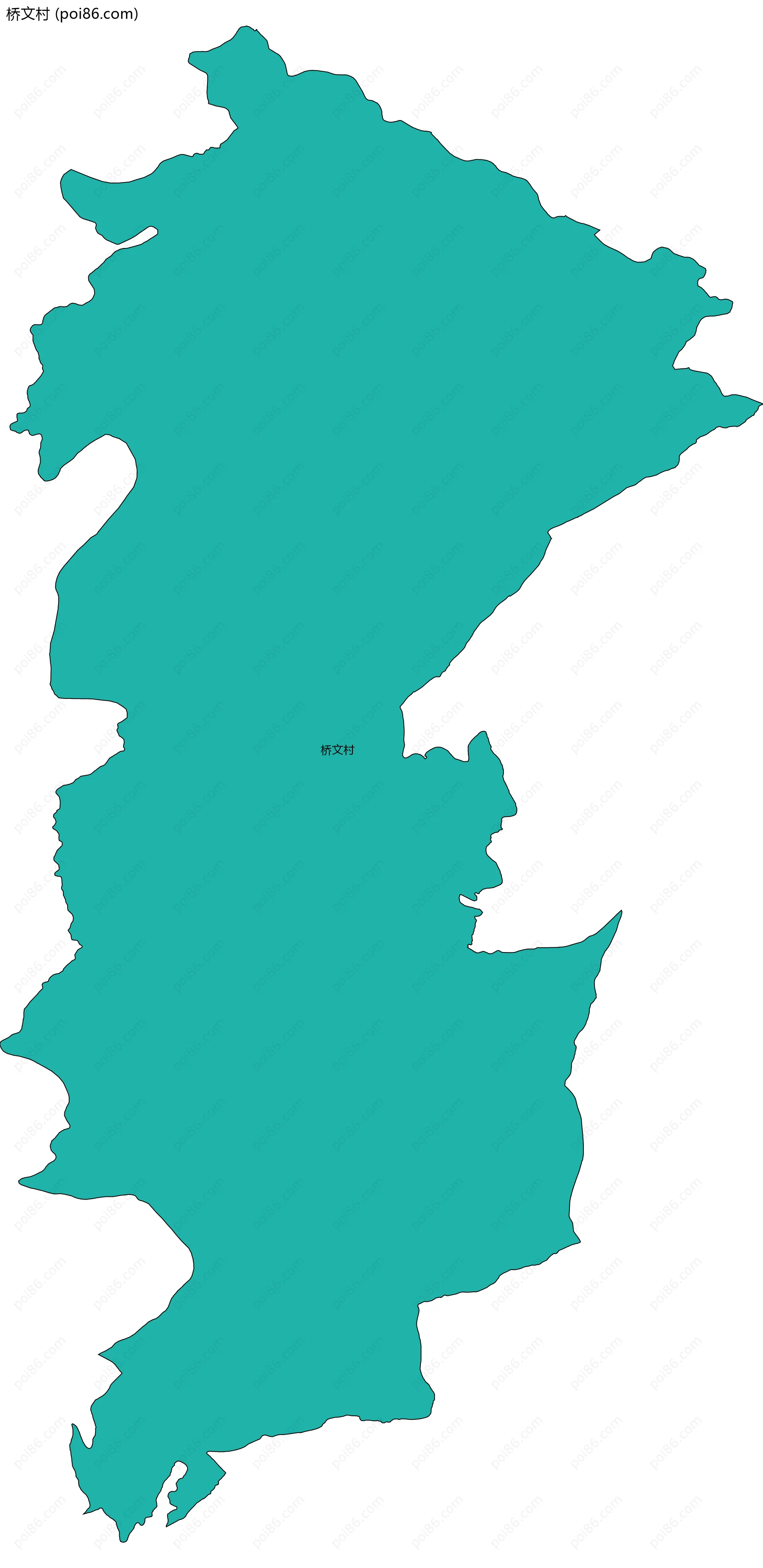 桥文村边界地图