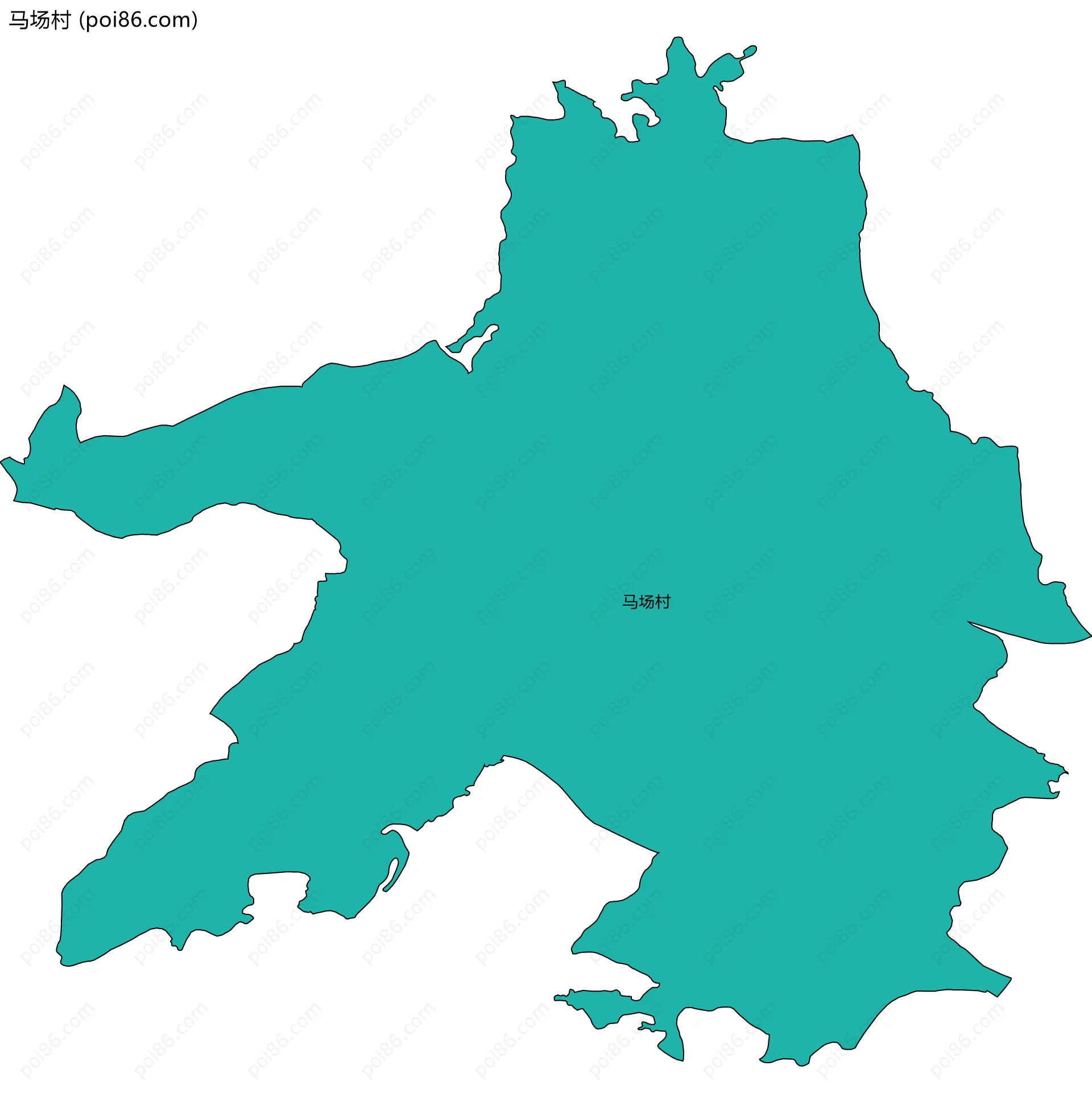 马场村边界地图