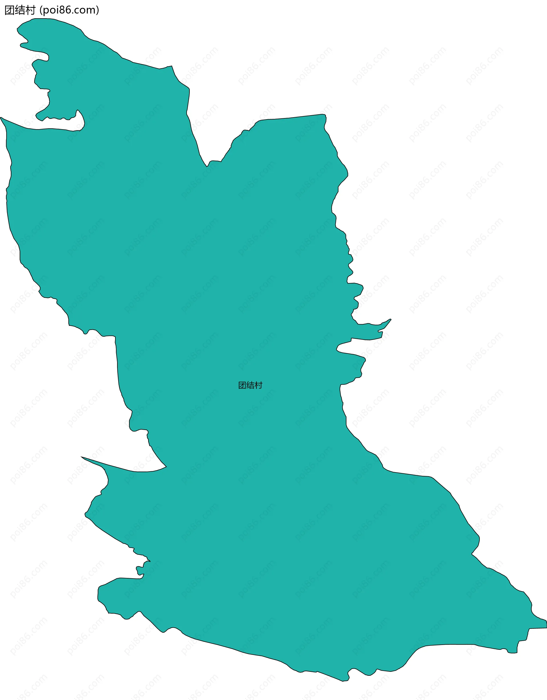 团结村边界地图