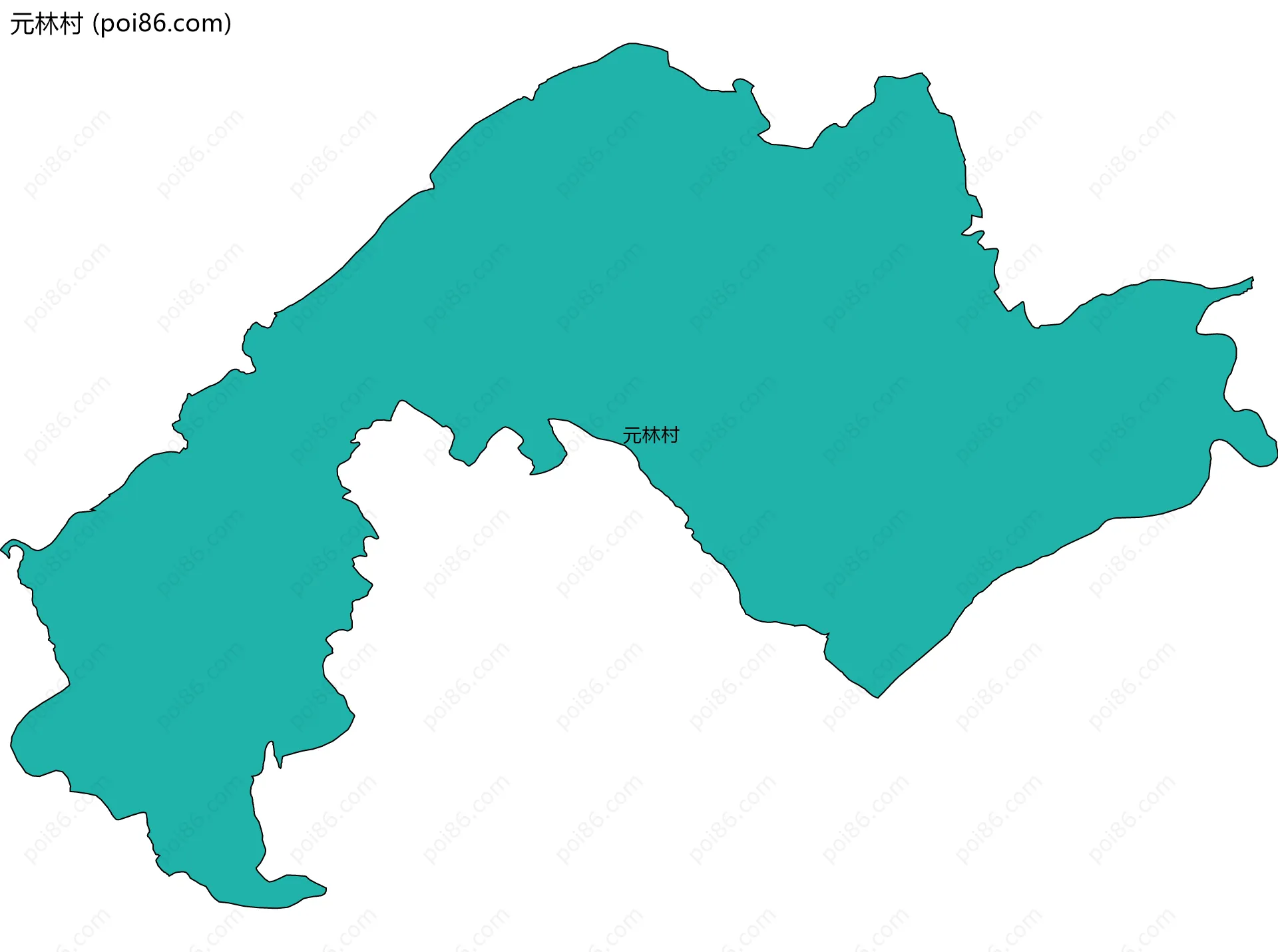 元林村边界地图