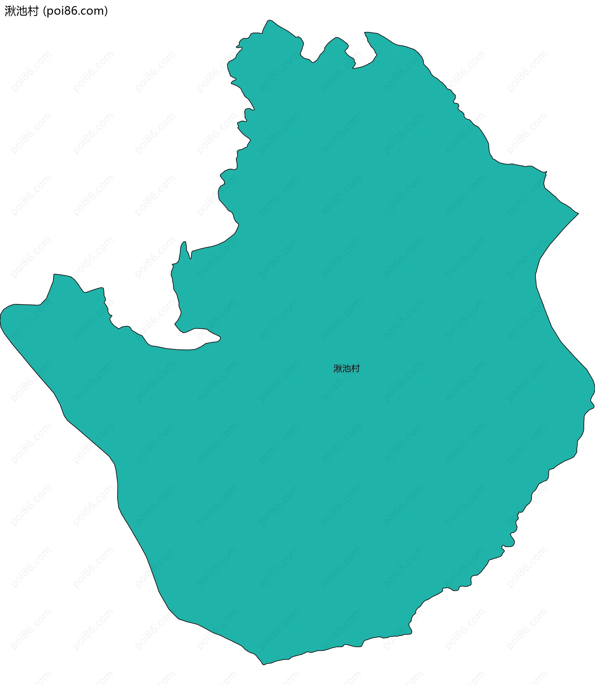 湫池村边界地图