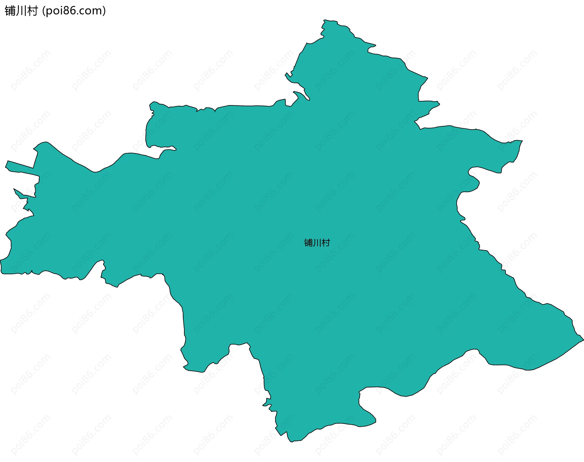 铺川村边界地图
