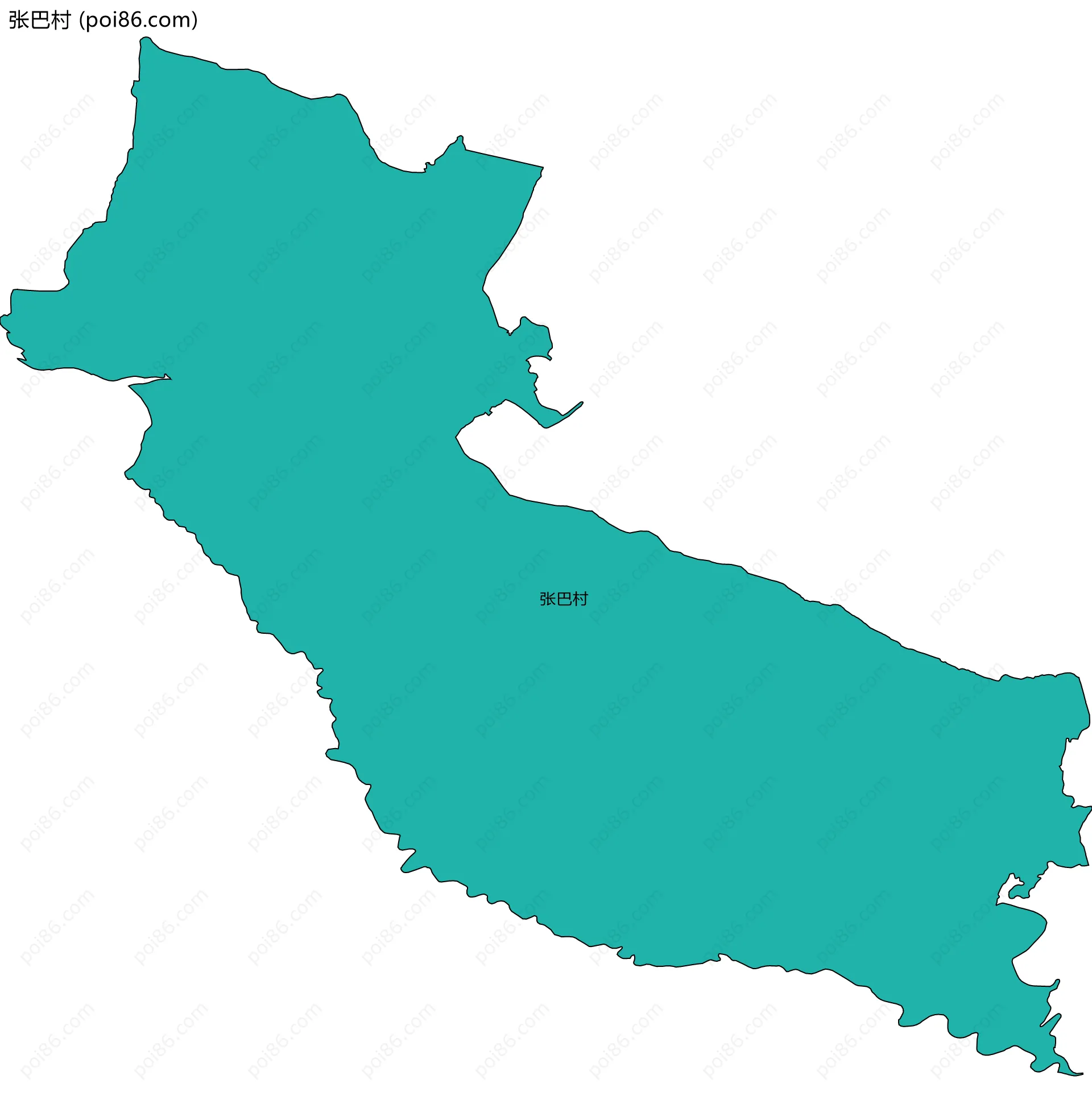 张巴村边界地图