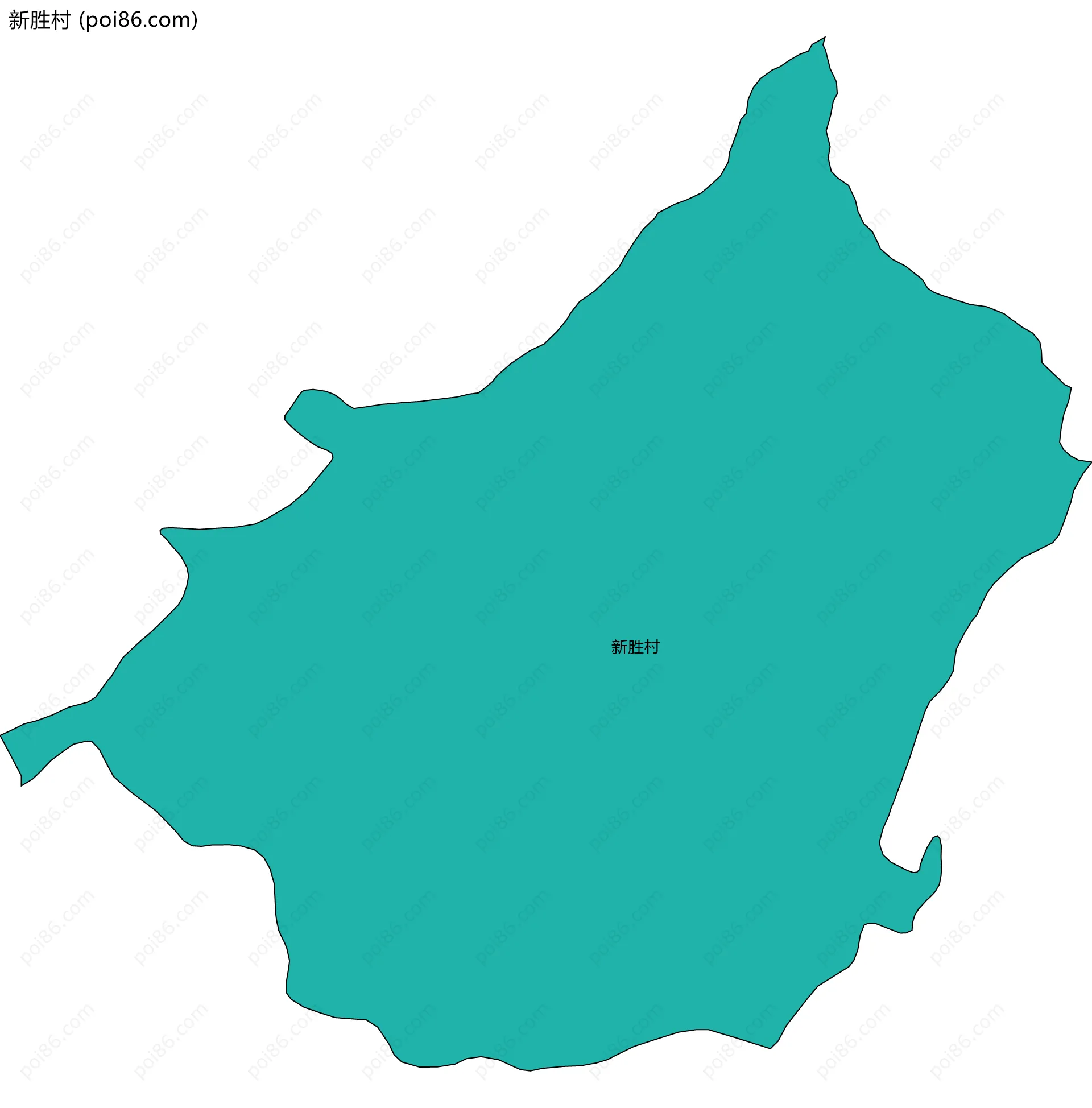 新胜村边界地图