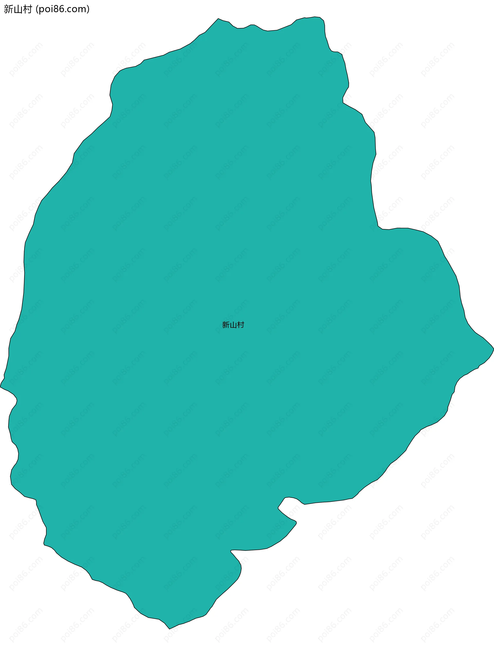 新山村边界地图