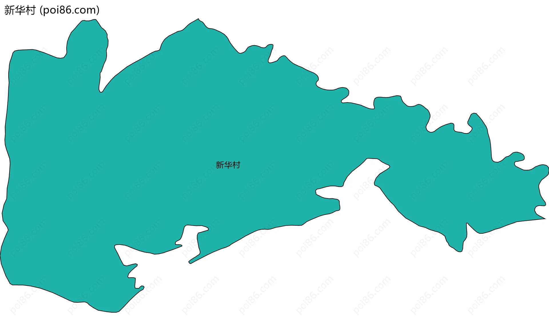 新华村边界地图