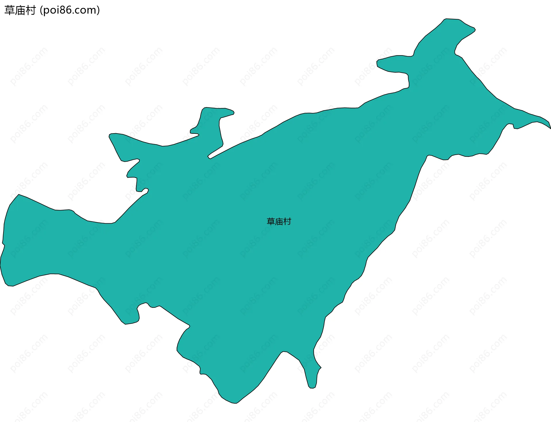 草庙村边界地图