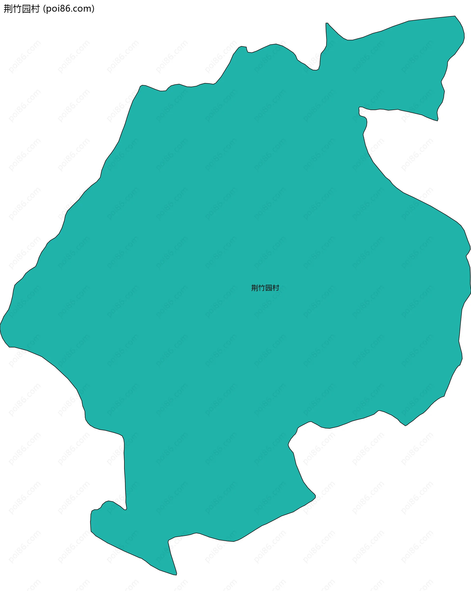 荆竹园村边界地图