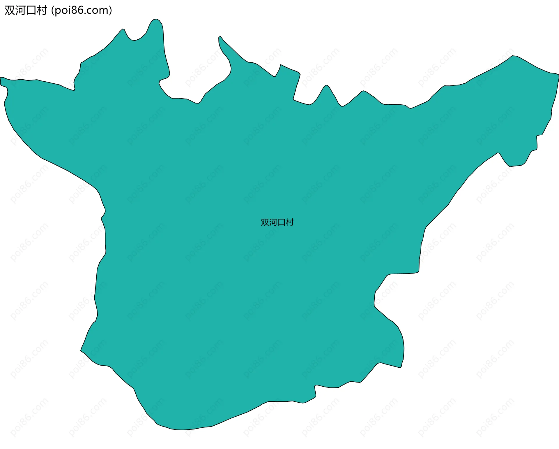 双河口村边界地图