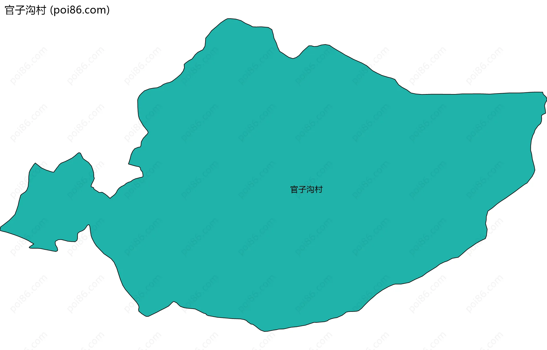 官子沟村边界地图