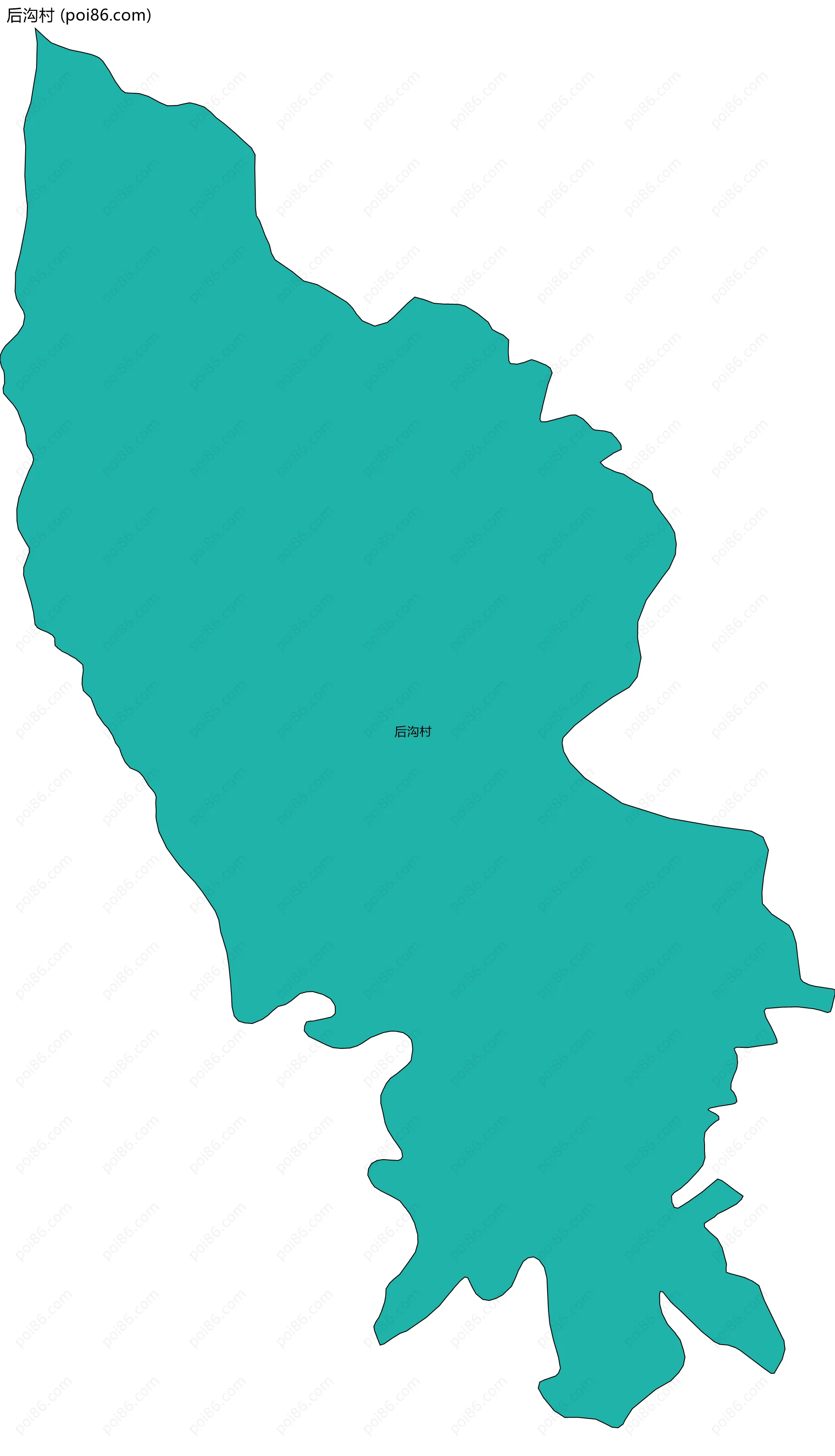 后沟村边界地图