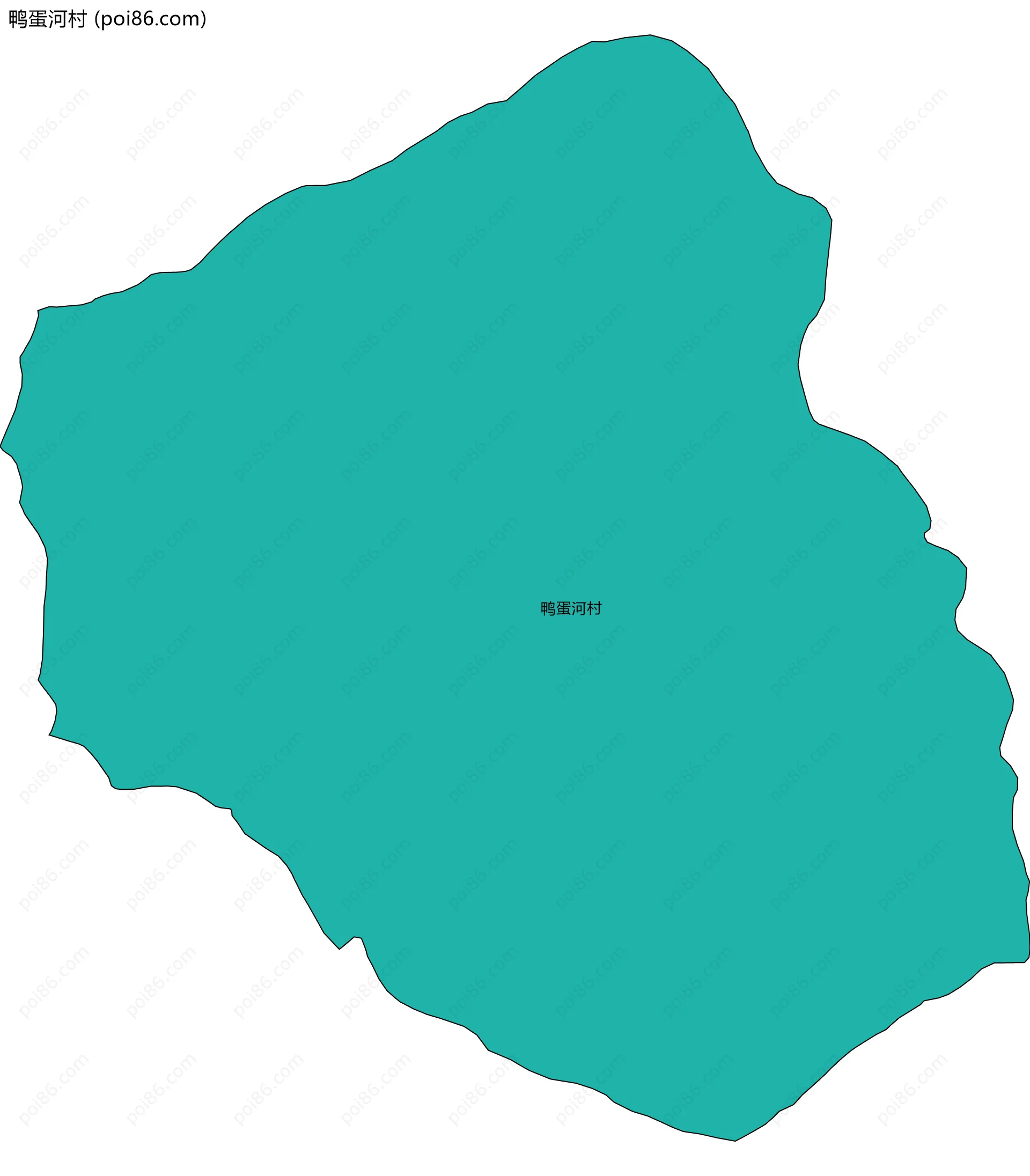 鸭蛋河村边界地图