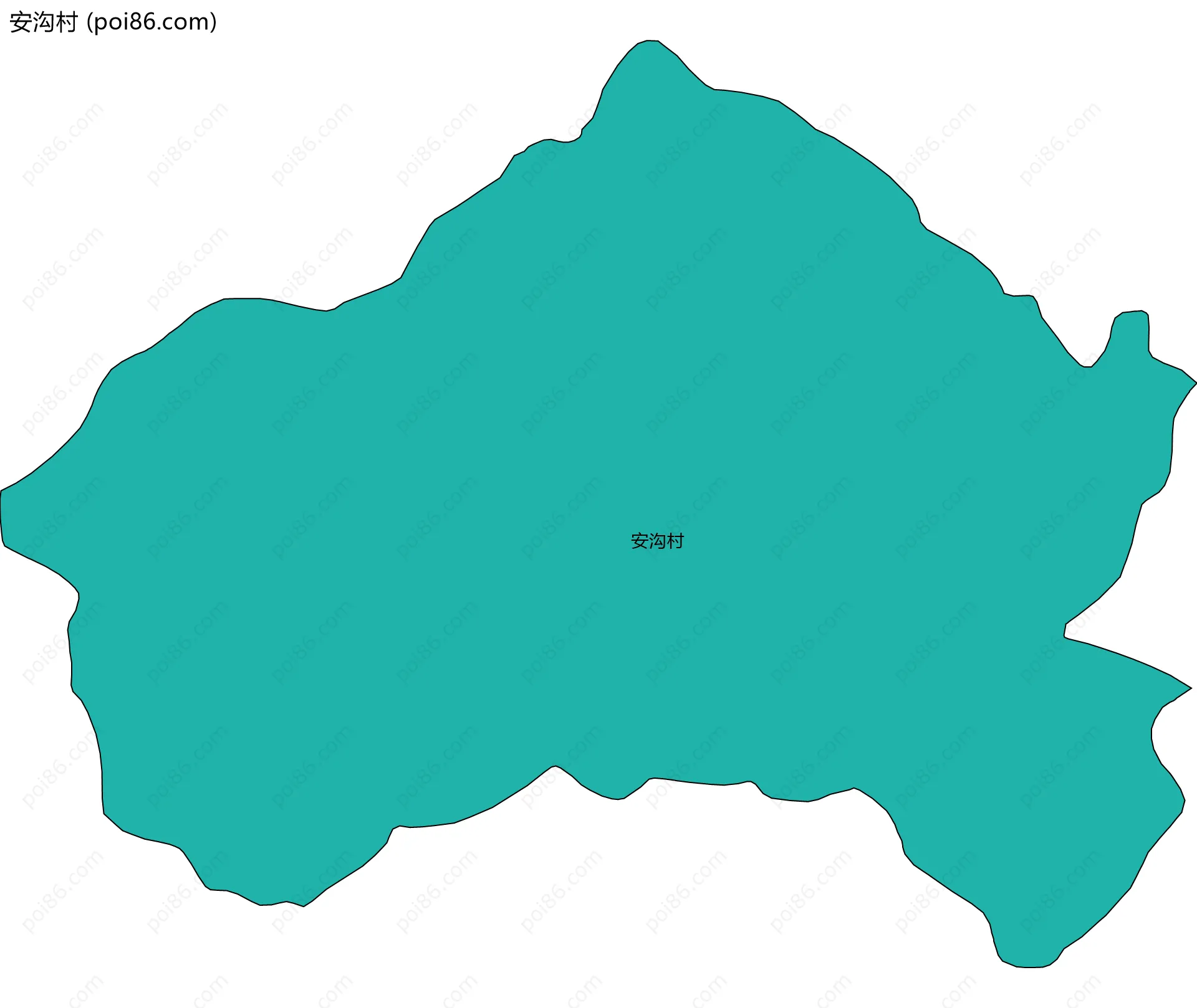 安沟村边界地图