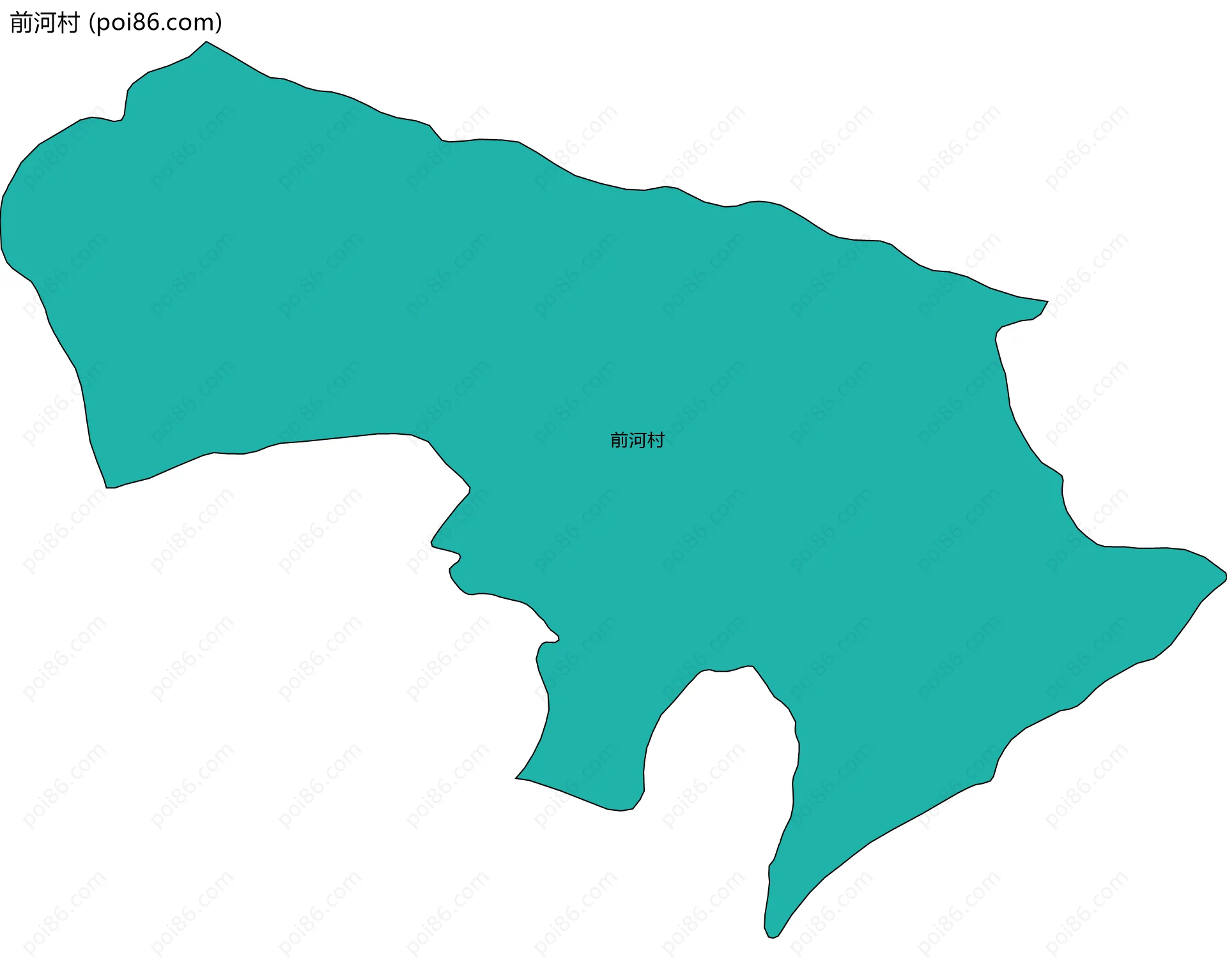 前河村边界地图