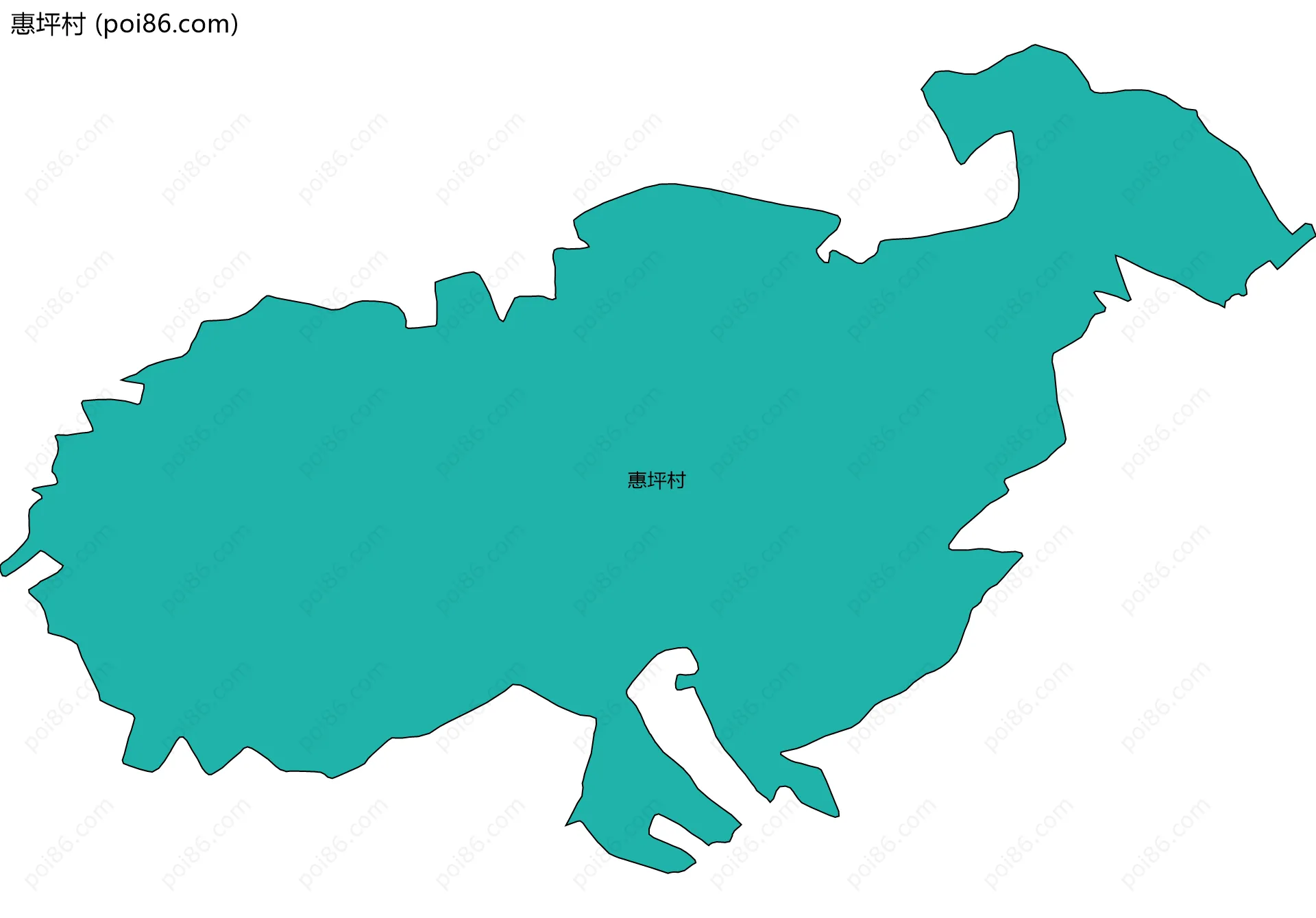 惠坪村边界地图