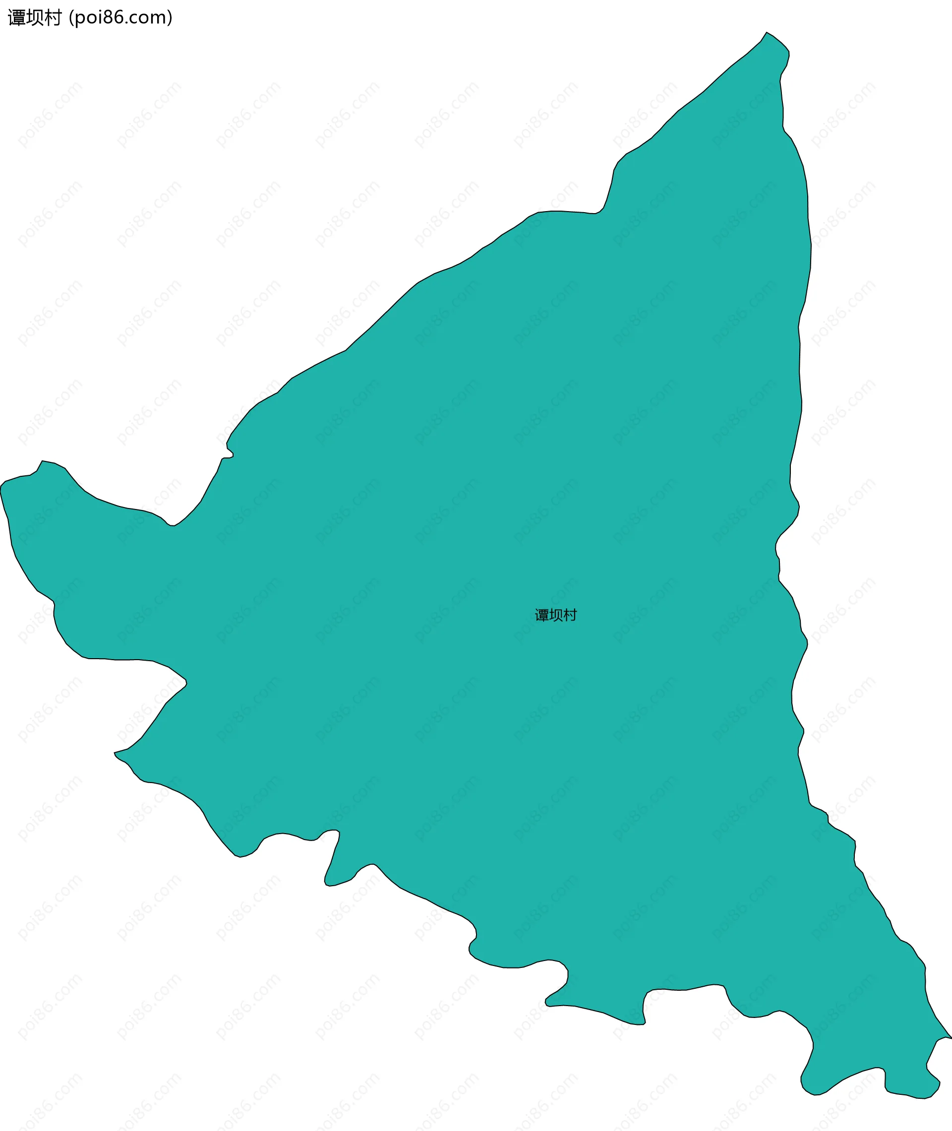 谭坝村边界地图