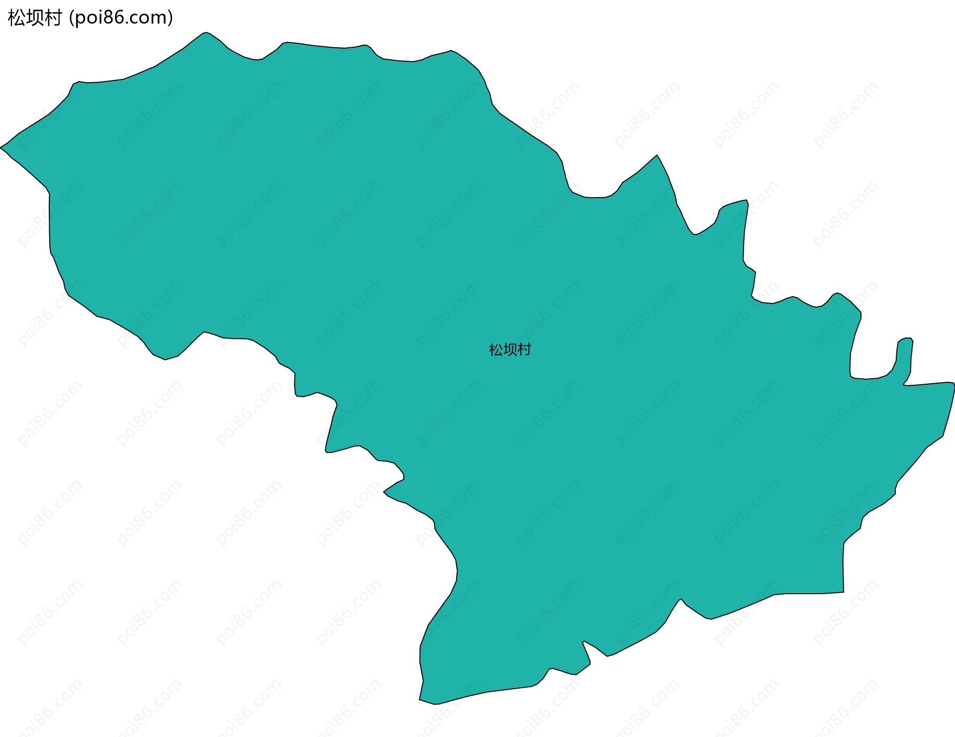 松坝村边界地图