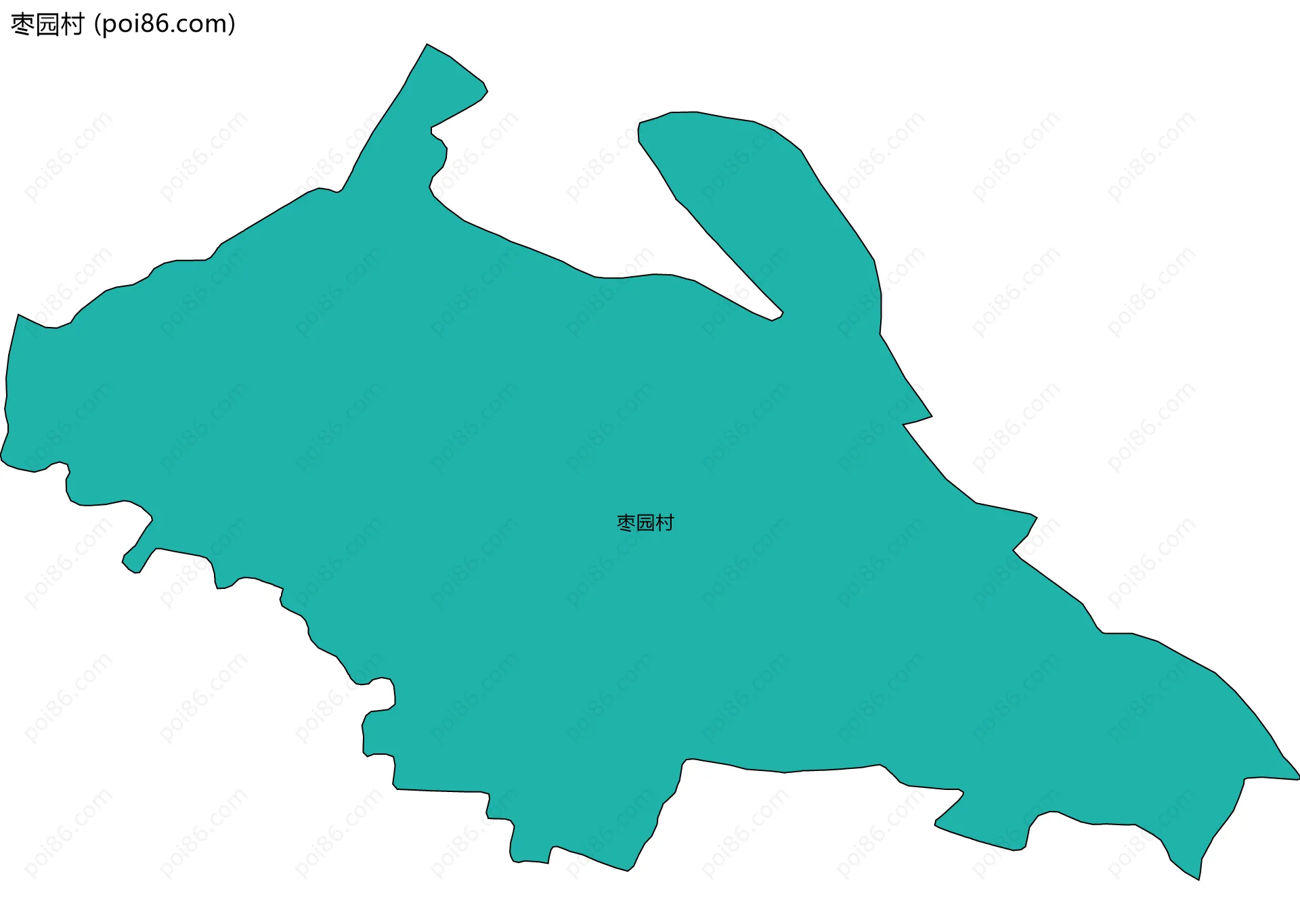 枣园村边界地图