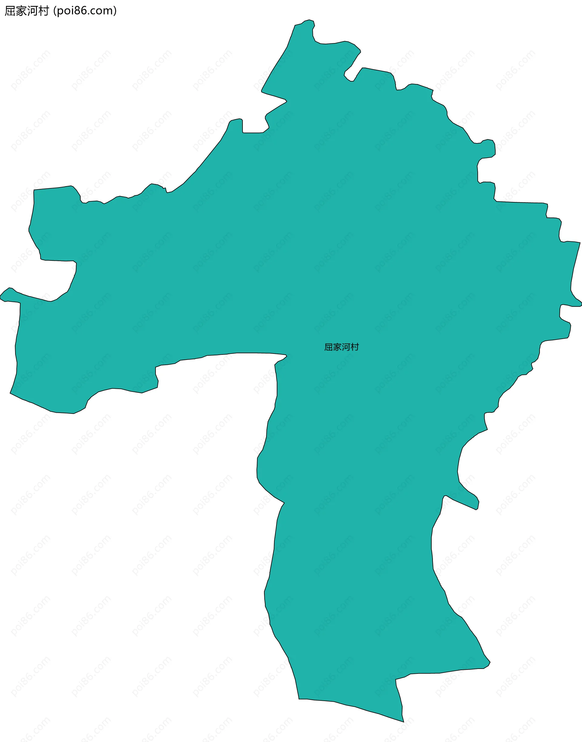 屈家河村边界地图