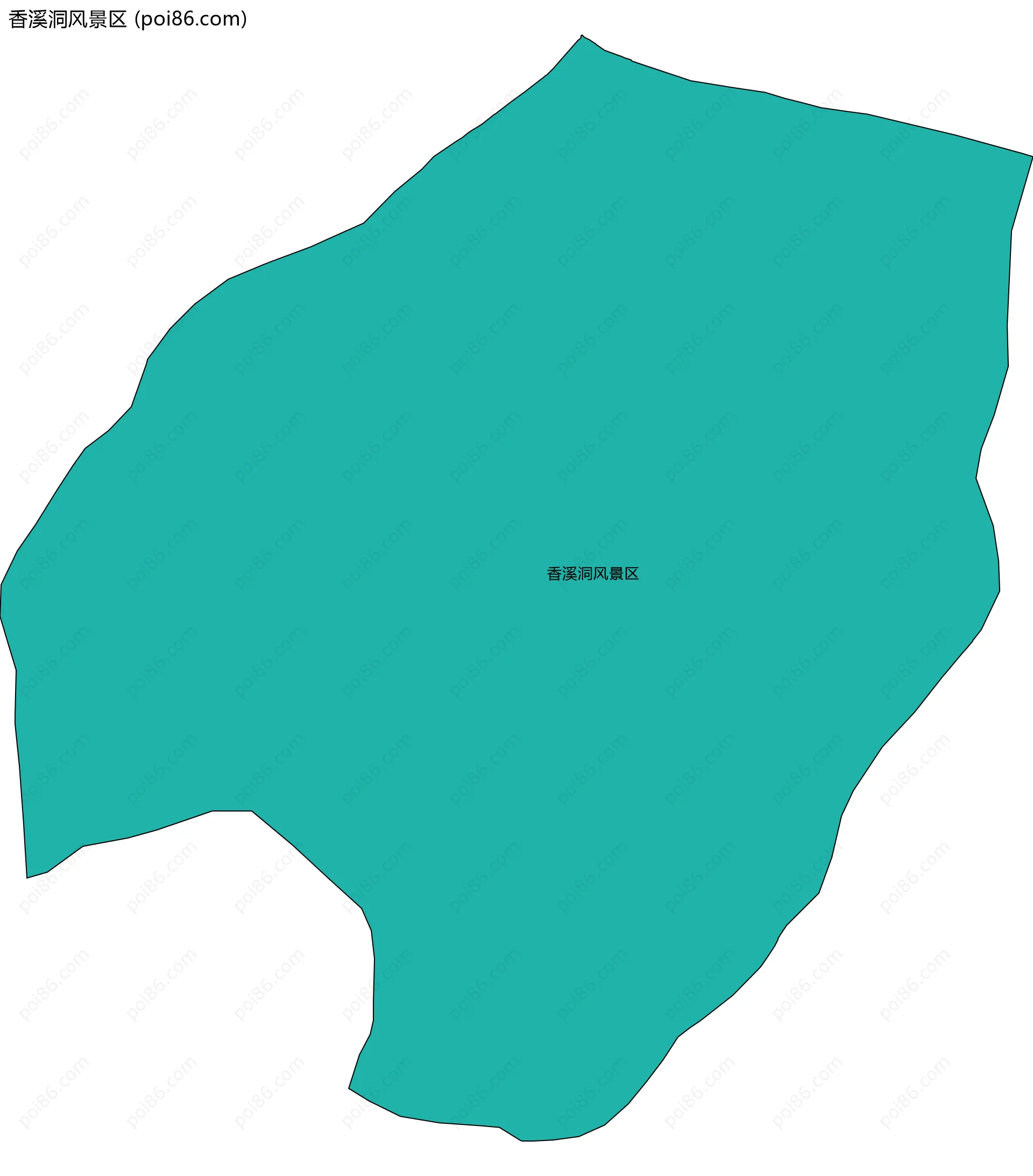 香溪洞风景区边界地图