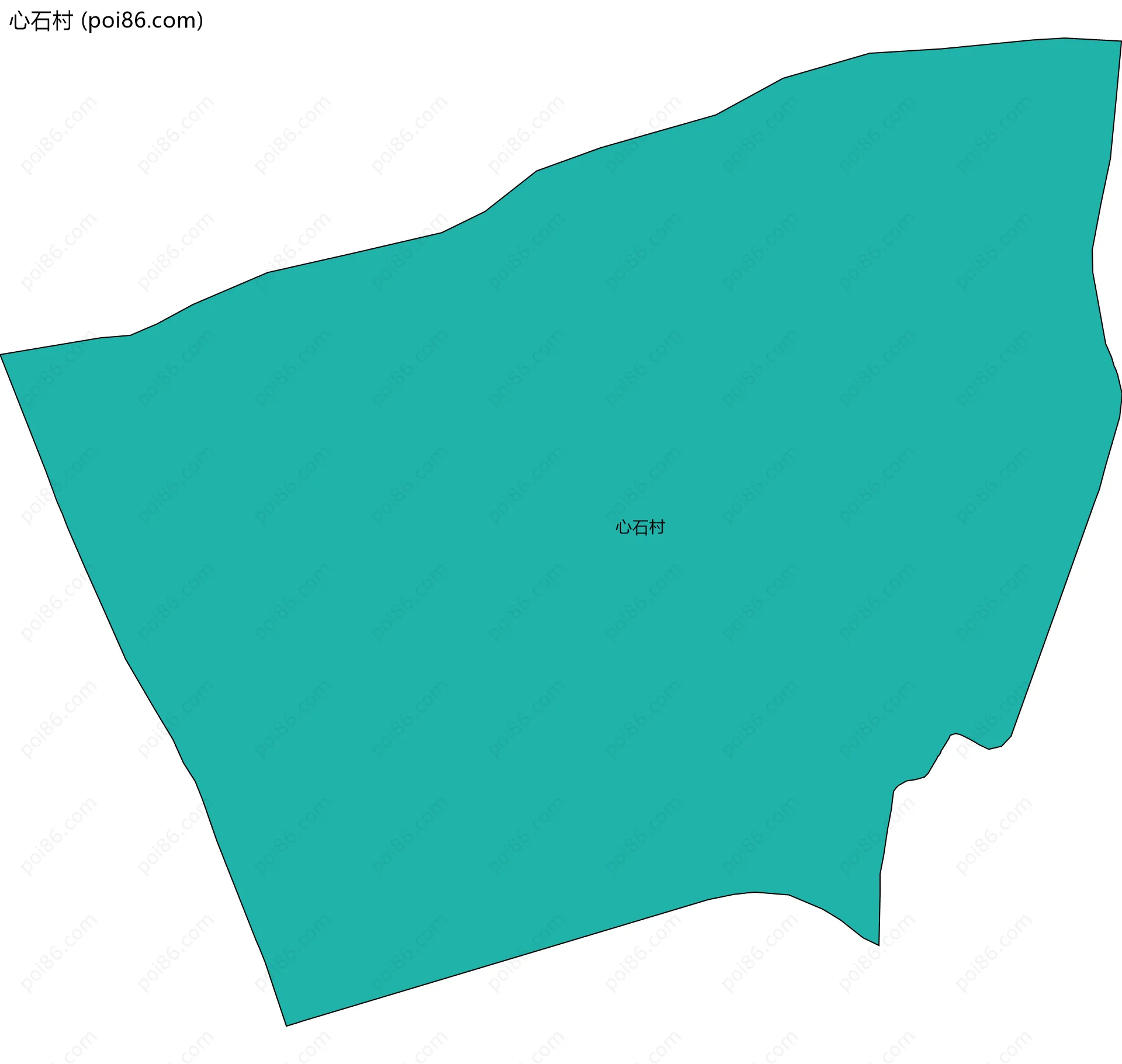 心石村边界地图