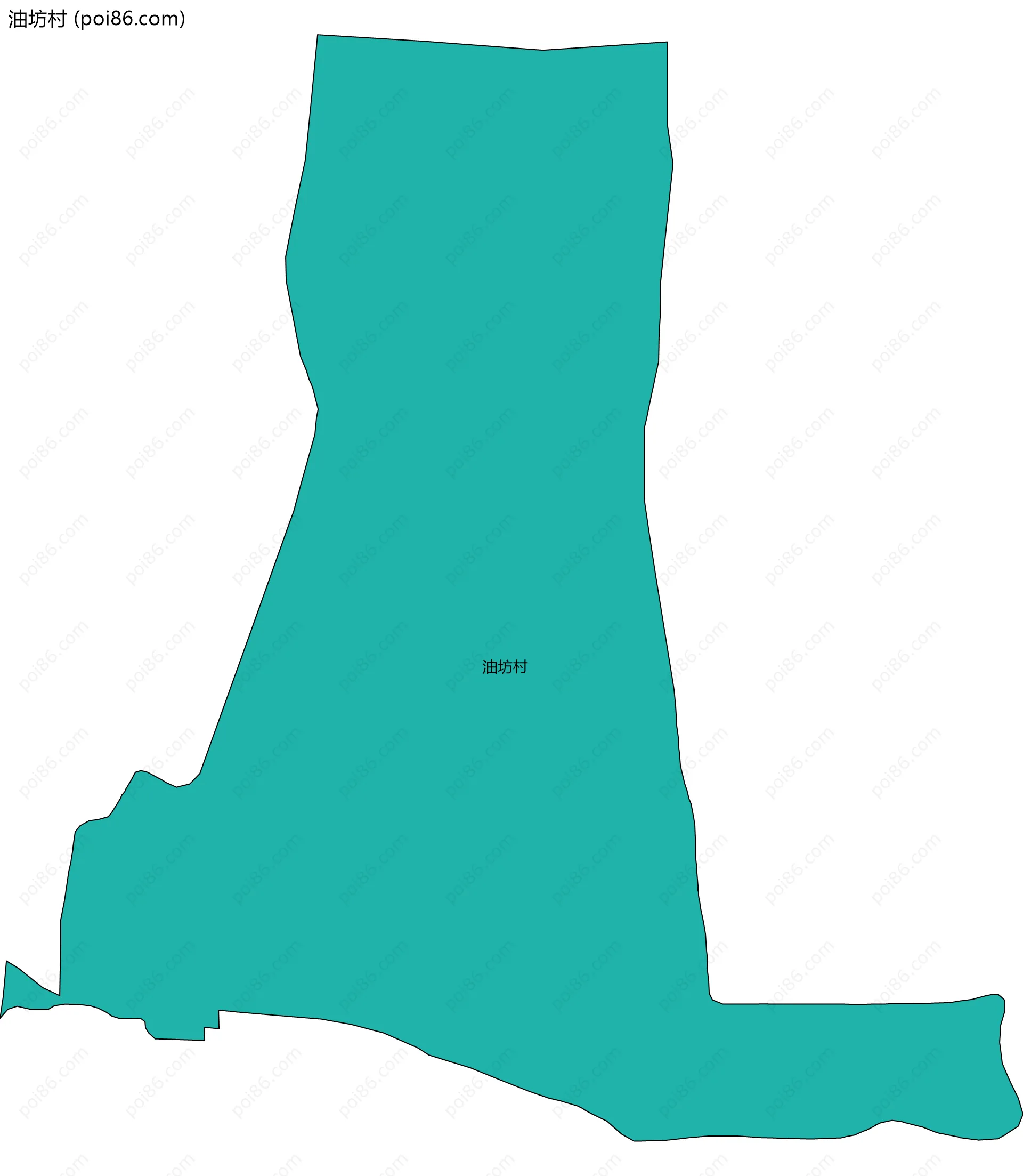 油坊村边界地图