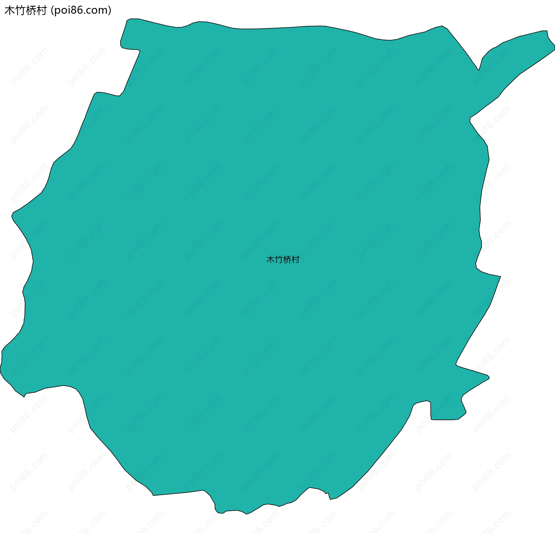 木竹桥村边界地图