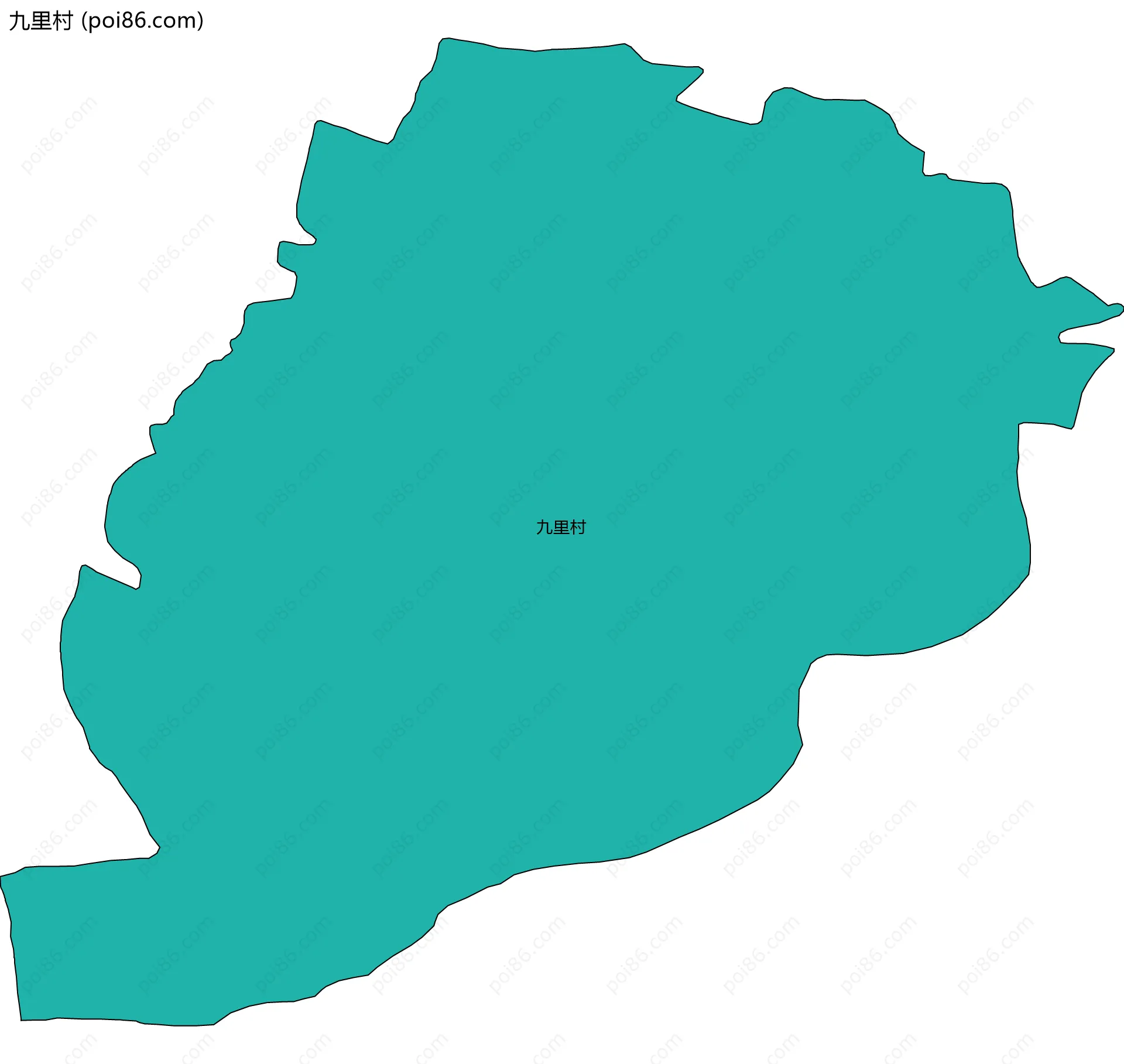 九里村边界地图