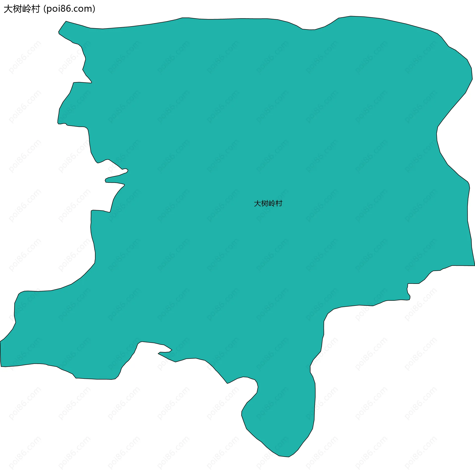 大树岭村边界地图