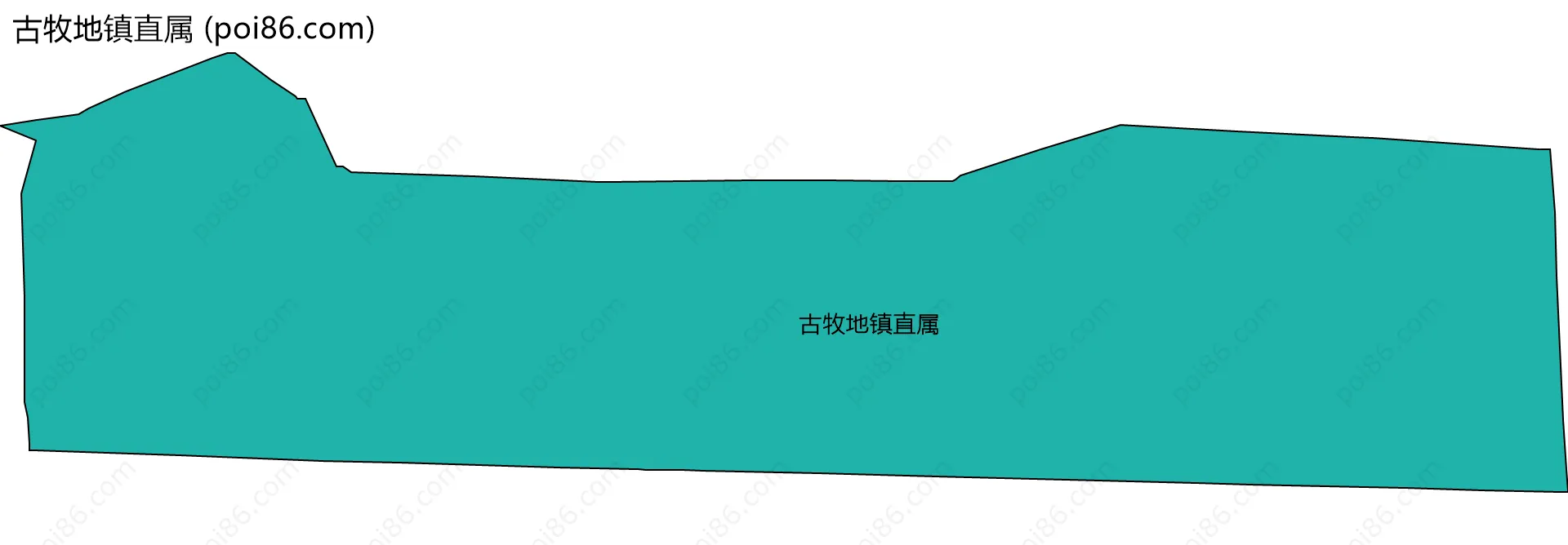 古牧地镇直属边界地图