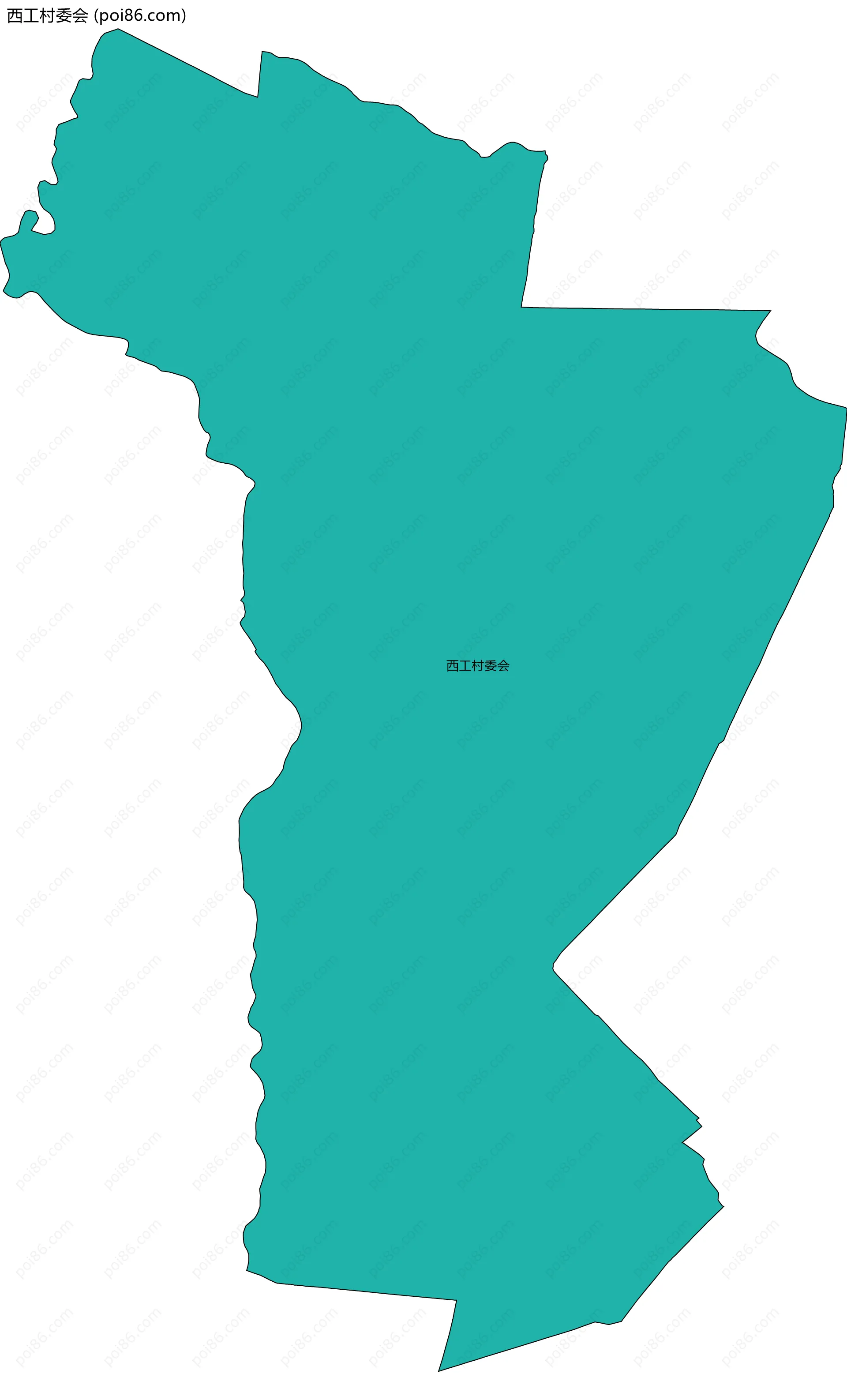 西工村委会边界地图