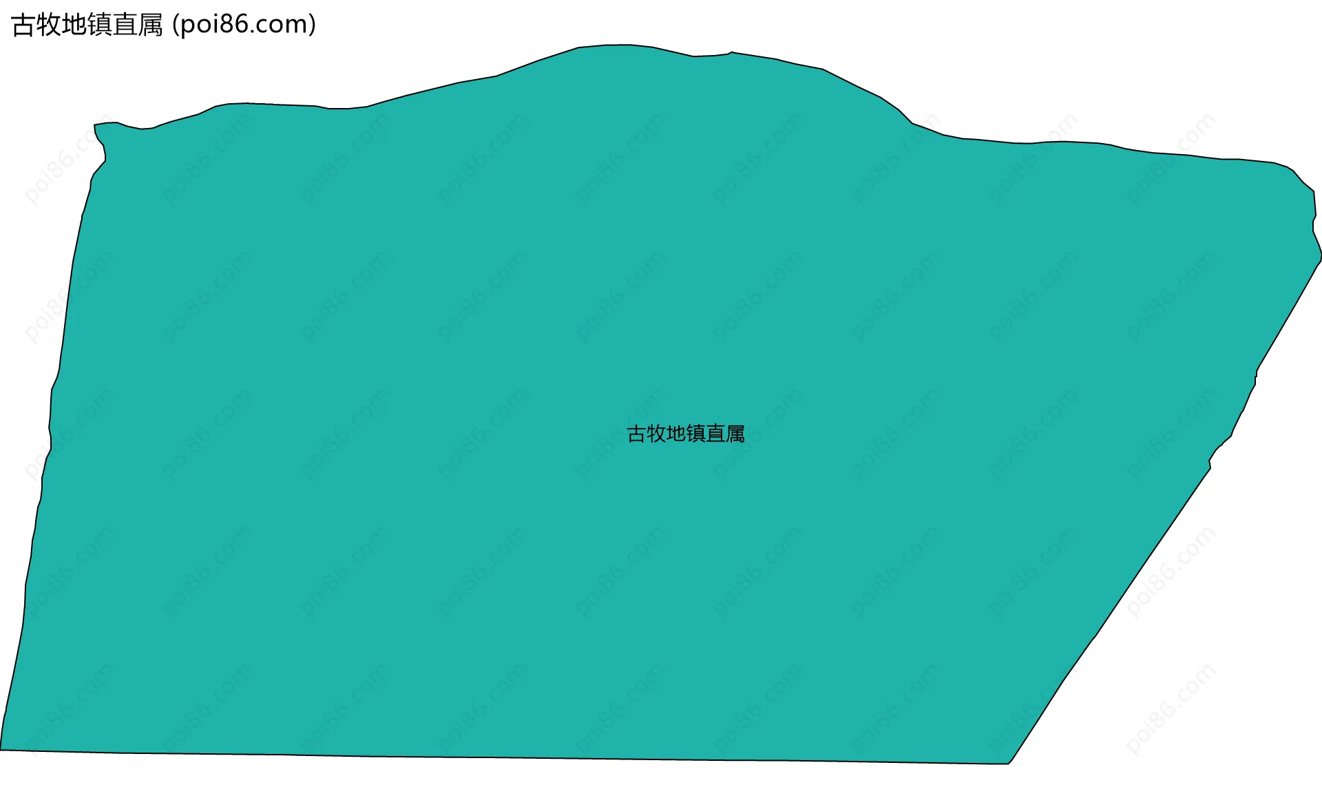 古牧地镇直属边界地图