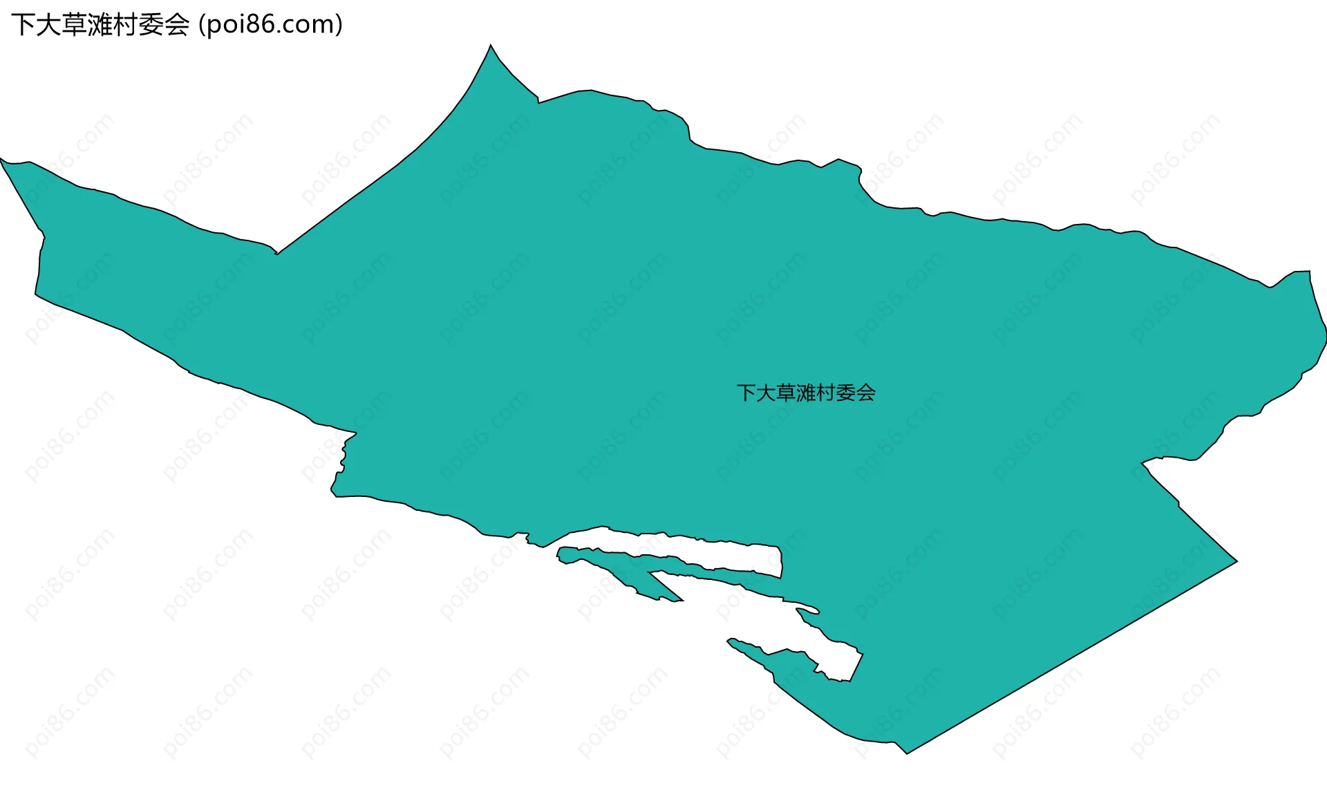 下大草滩村委会边界地图