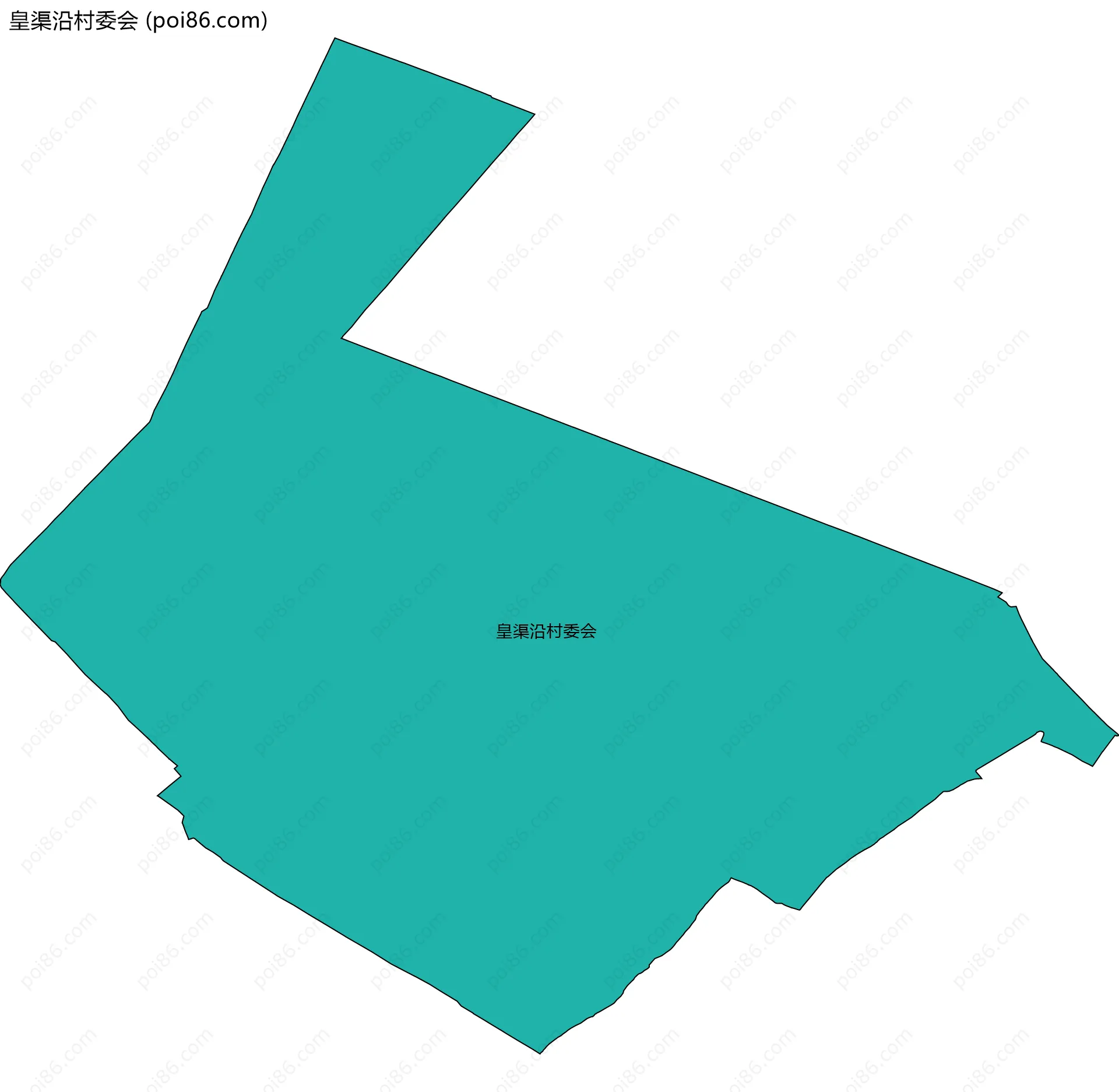 皇渠沿村委会边界地图