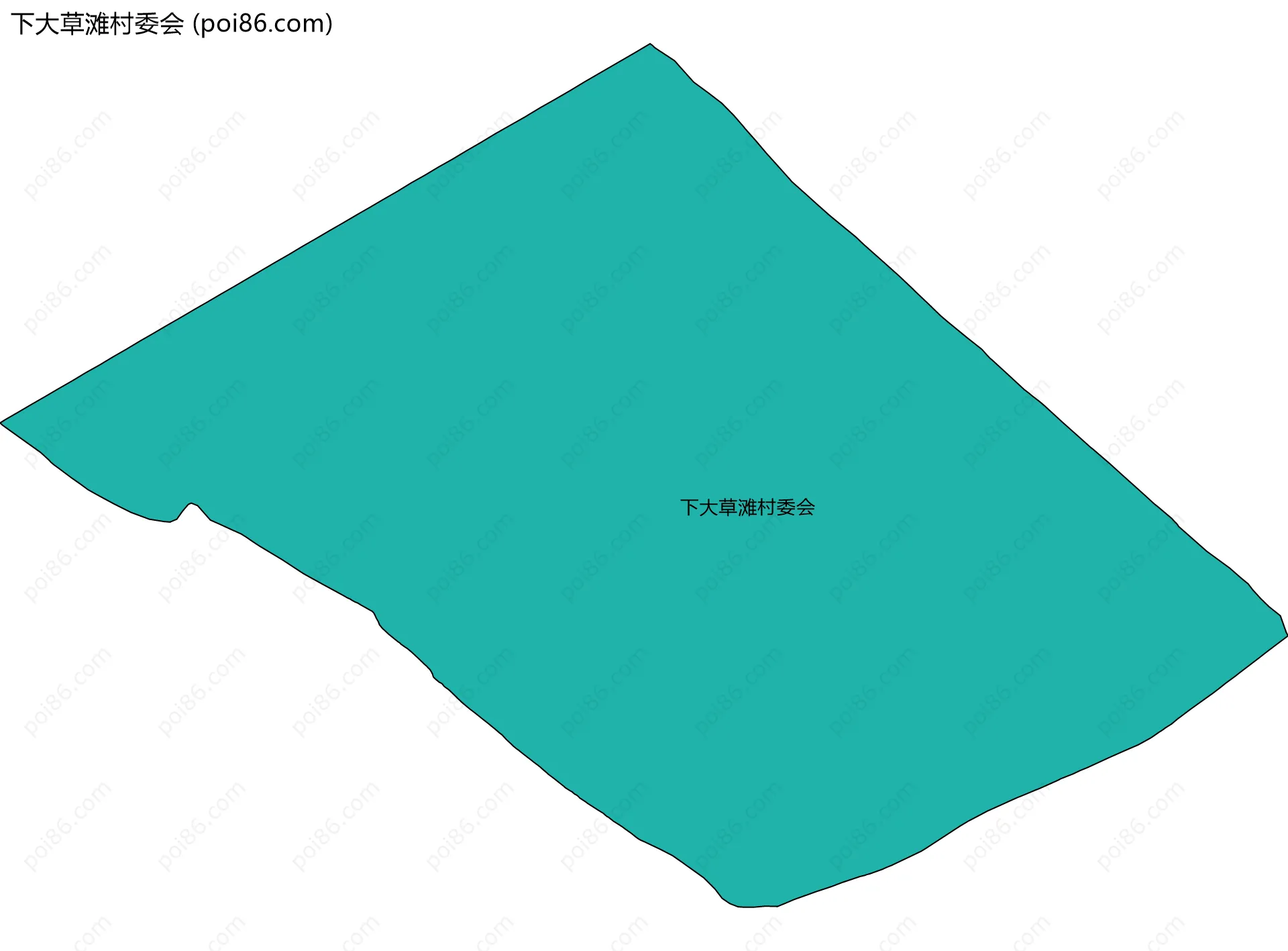 下大草滩村委会边界地图