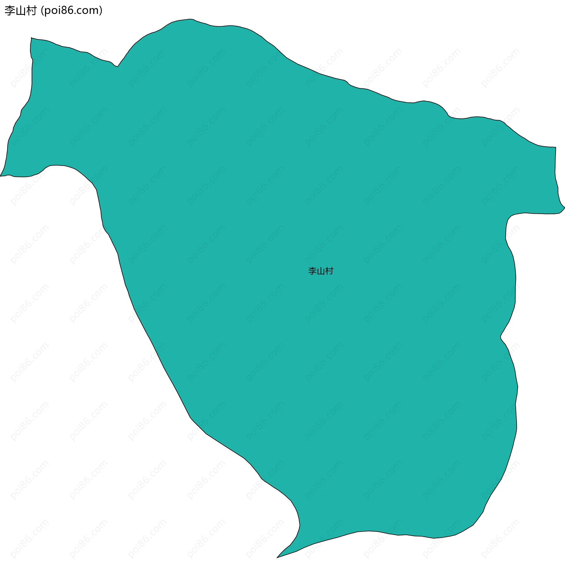 李山村边界地图