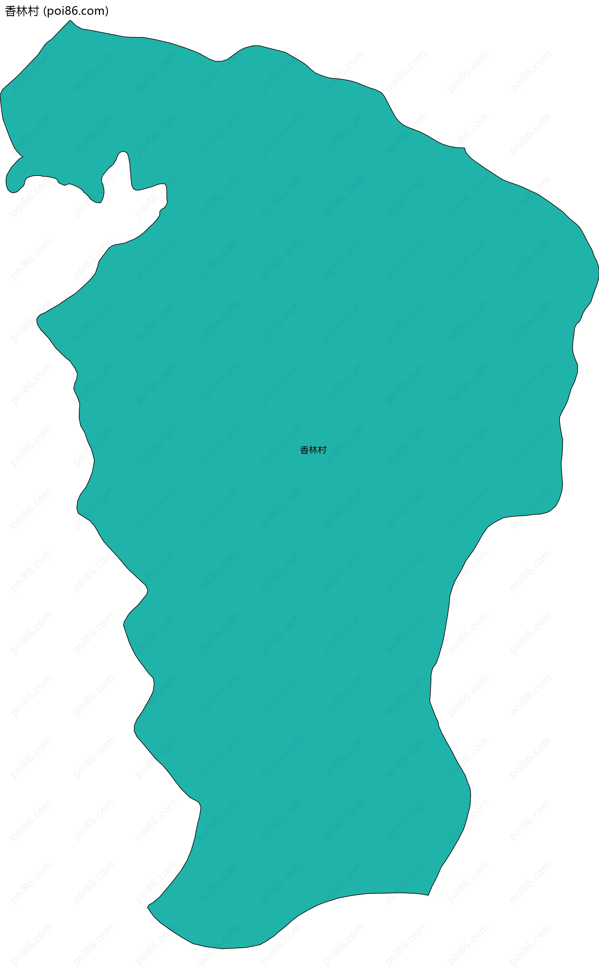 香林村边界地图