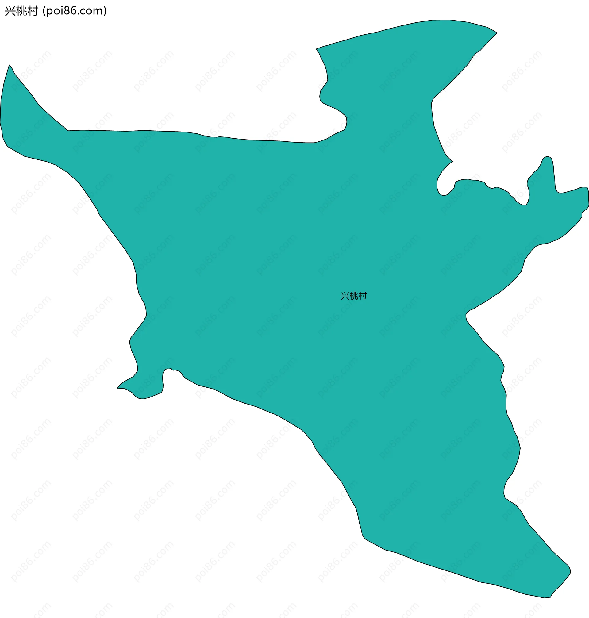 兴桃村边界地图