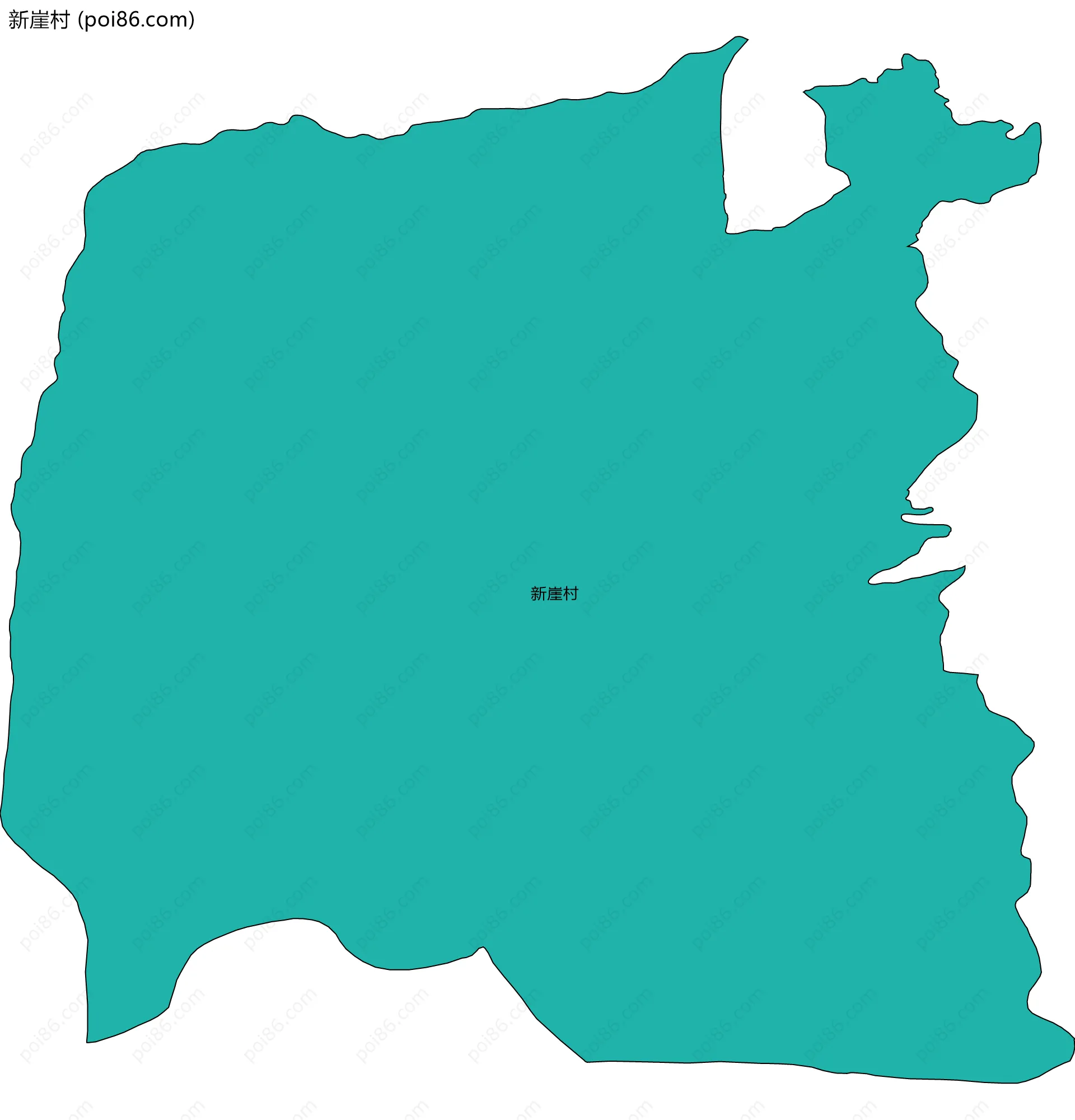 新崖村边界地图