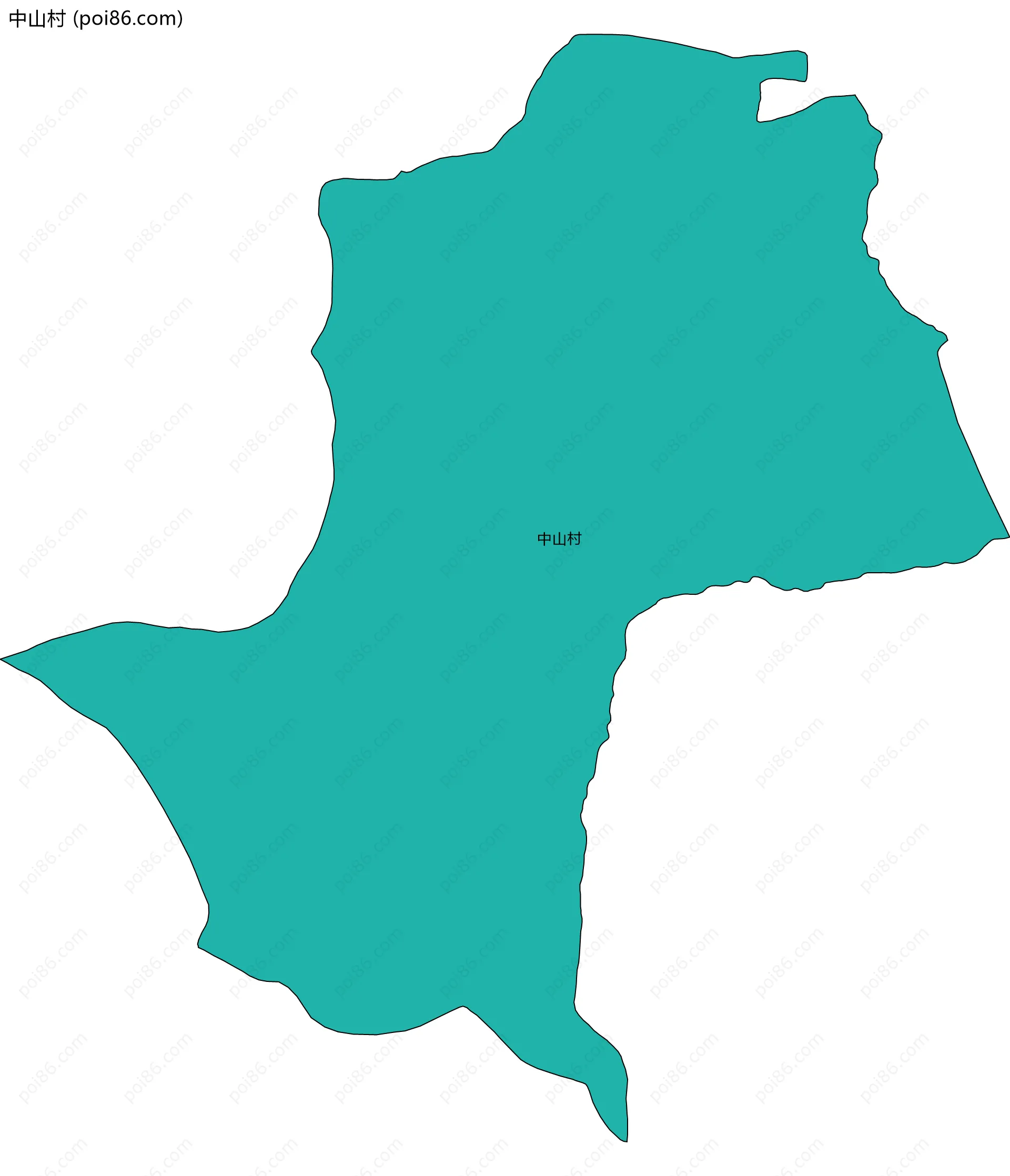 中山村边界地图