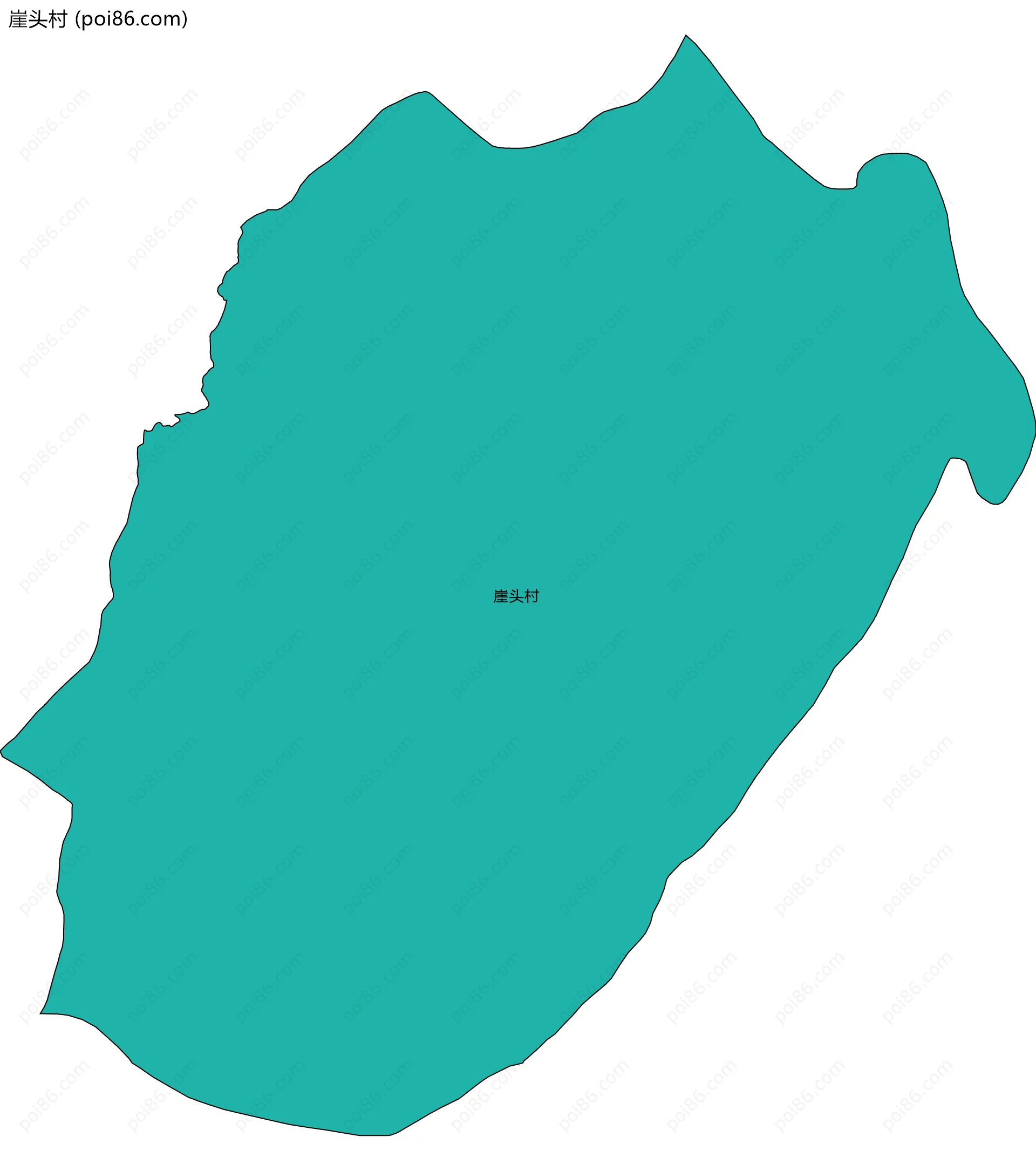 崖头村边界地图