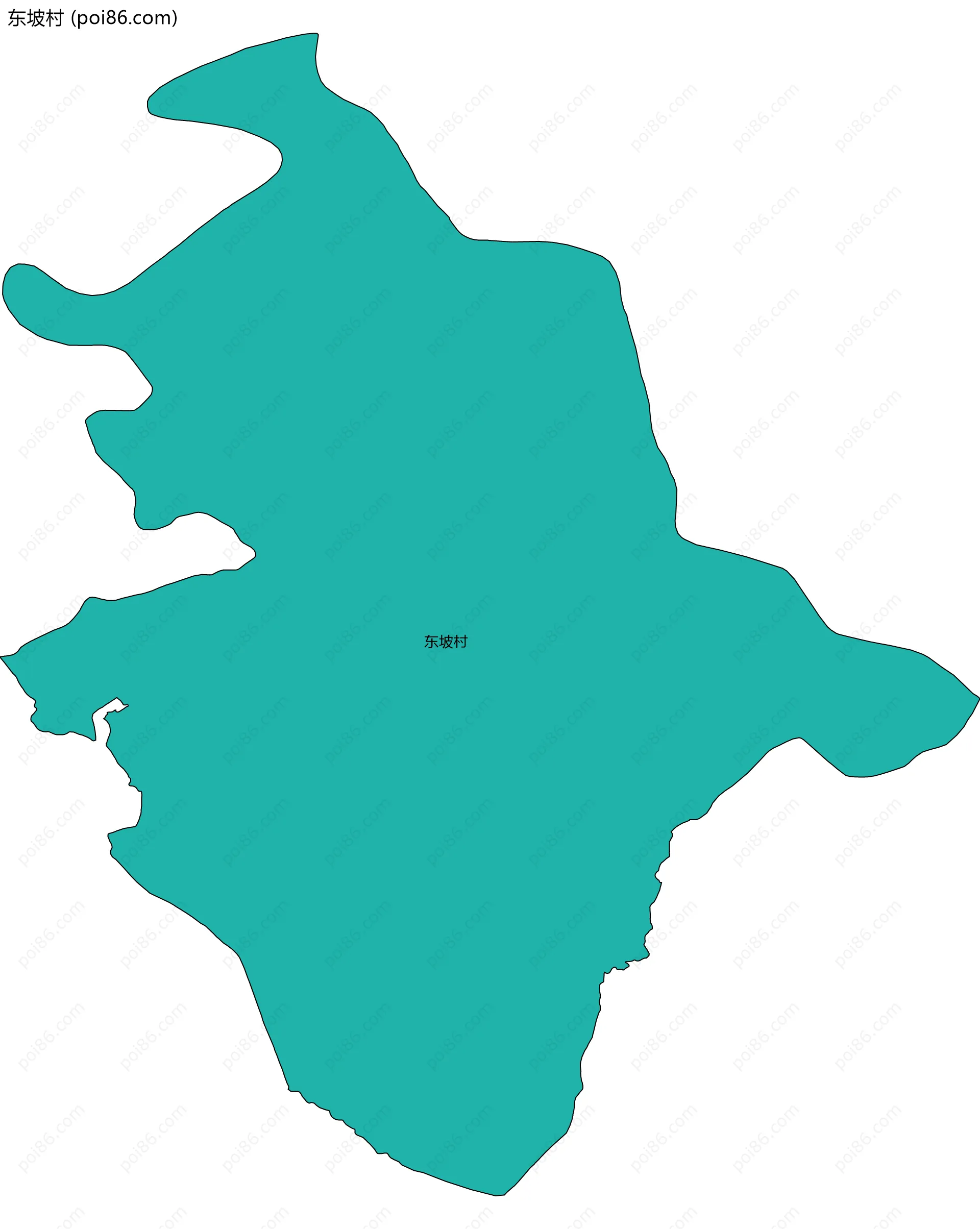 东坡村边界地图