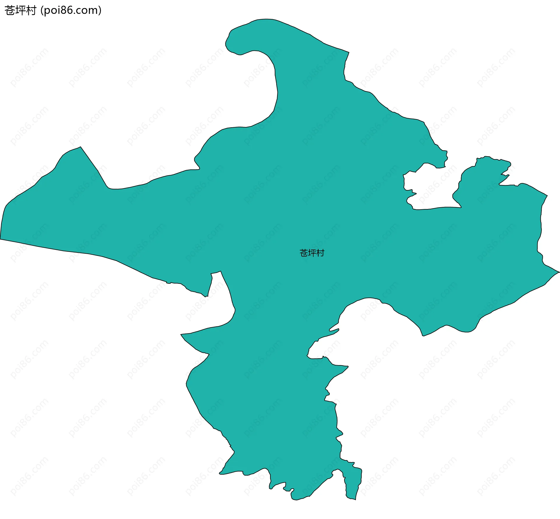 苍坪村边界地图