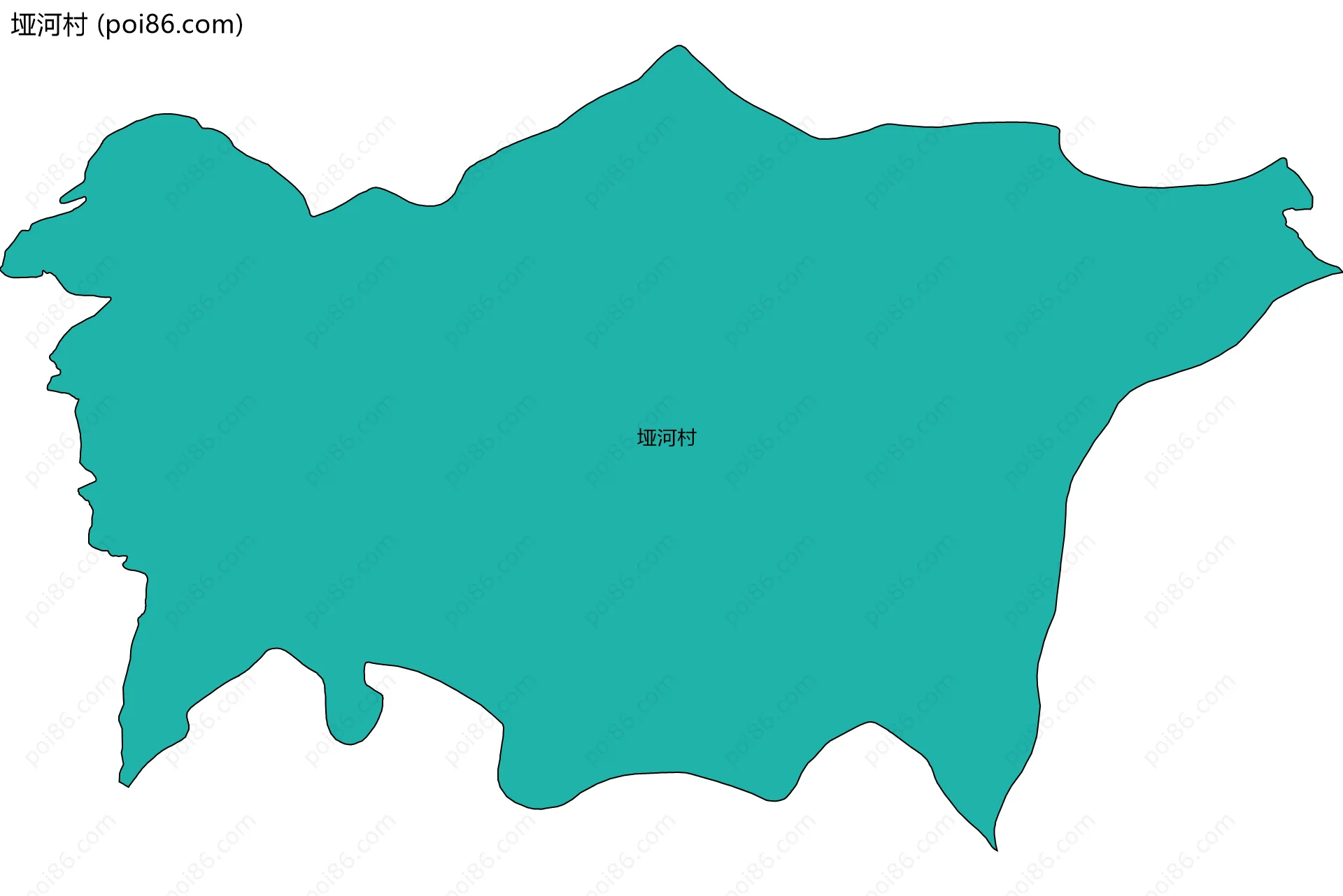 垭河村边界地图