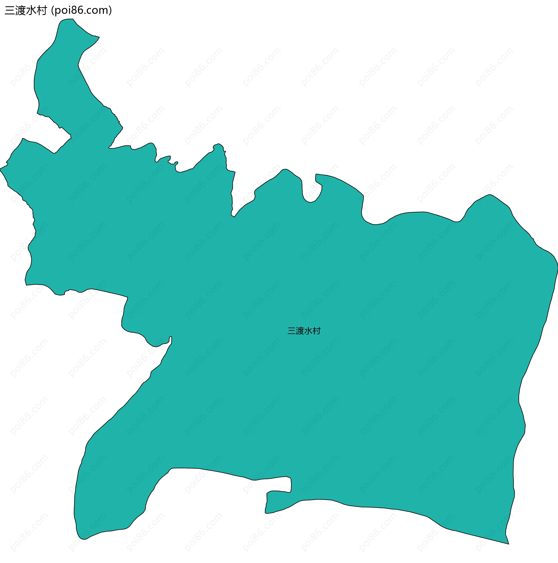 三渡水村边界地图